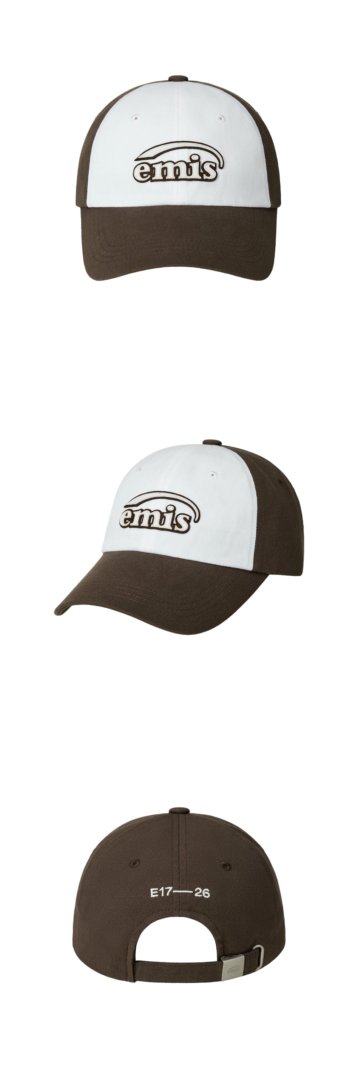 Emis Dual Panel Ball Cap-Brown