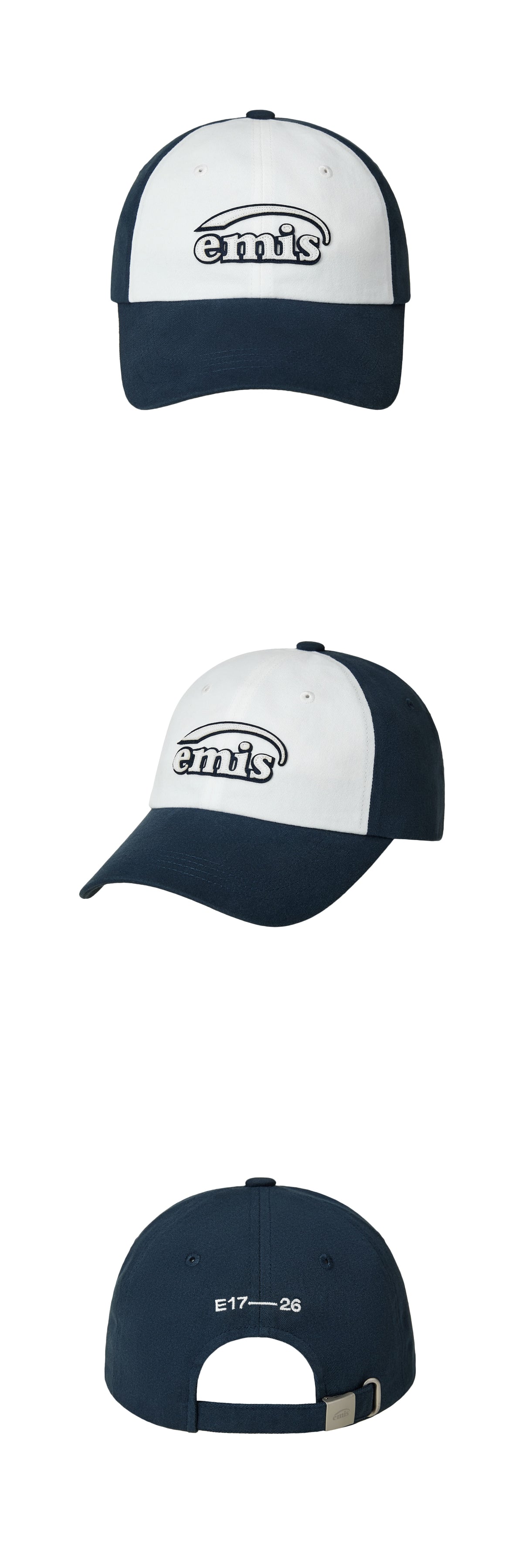 Emis Dual Panel Ball Cap-Navy