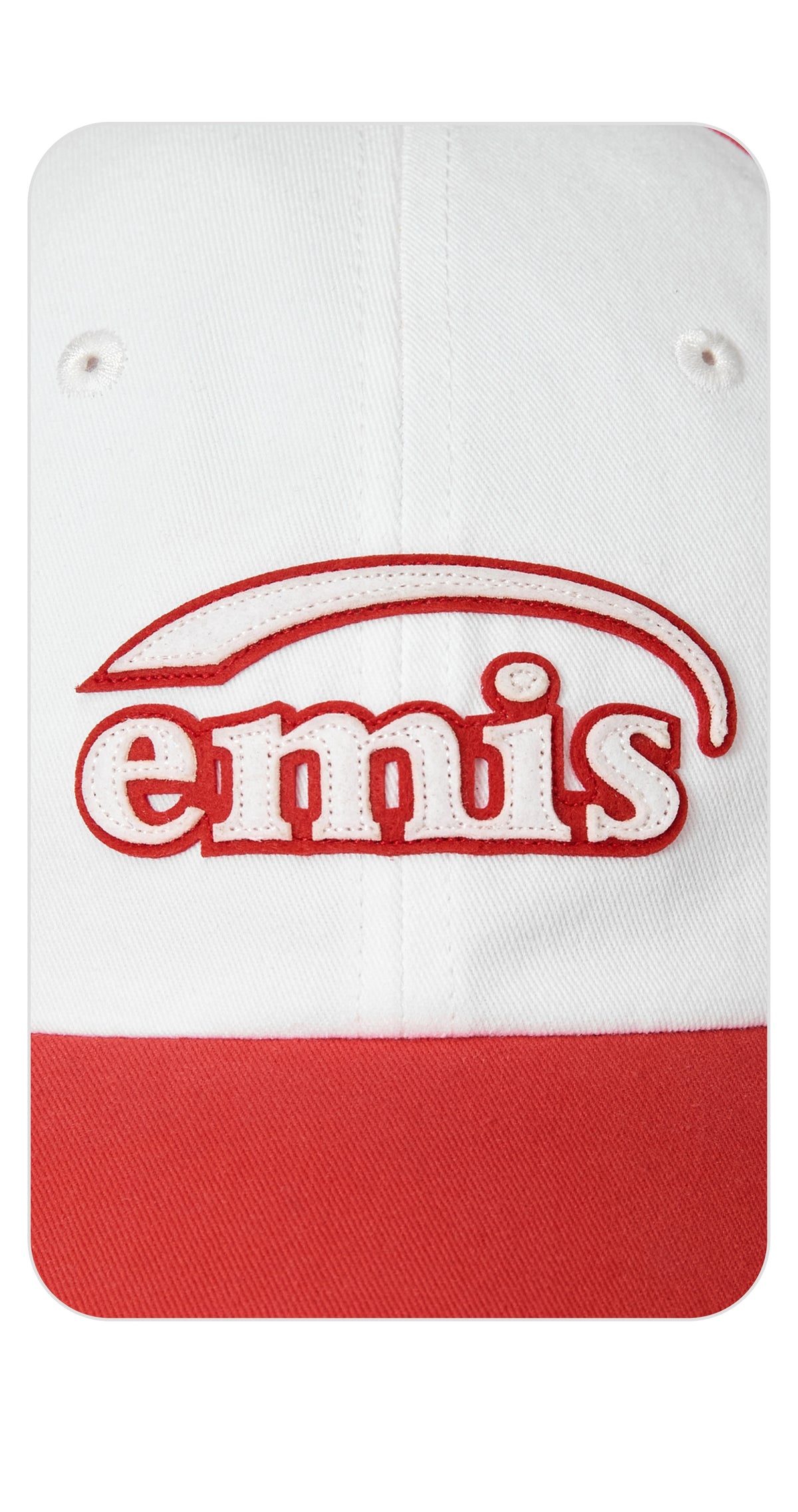 Emis Dual Panel Ball Cap-Red
