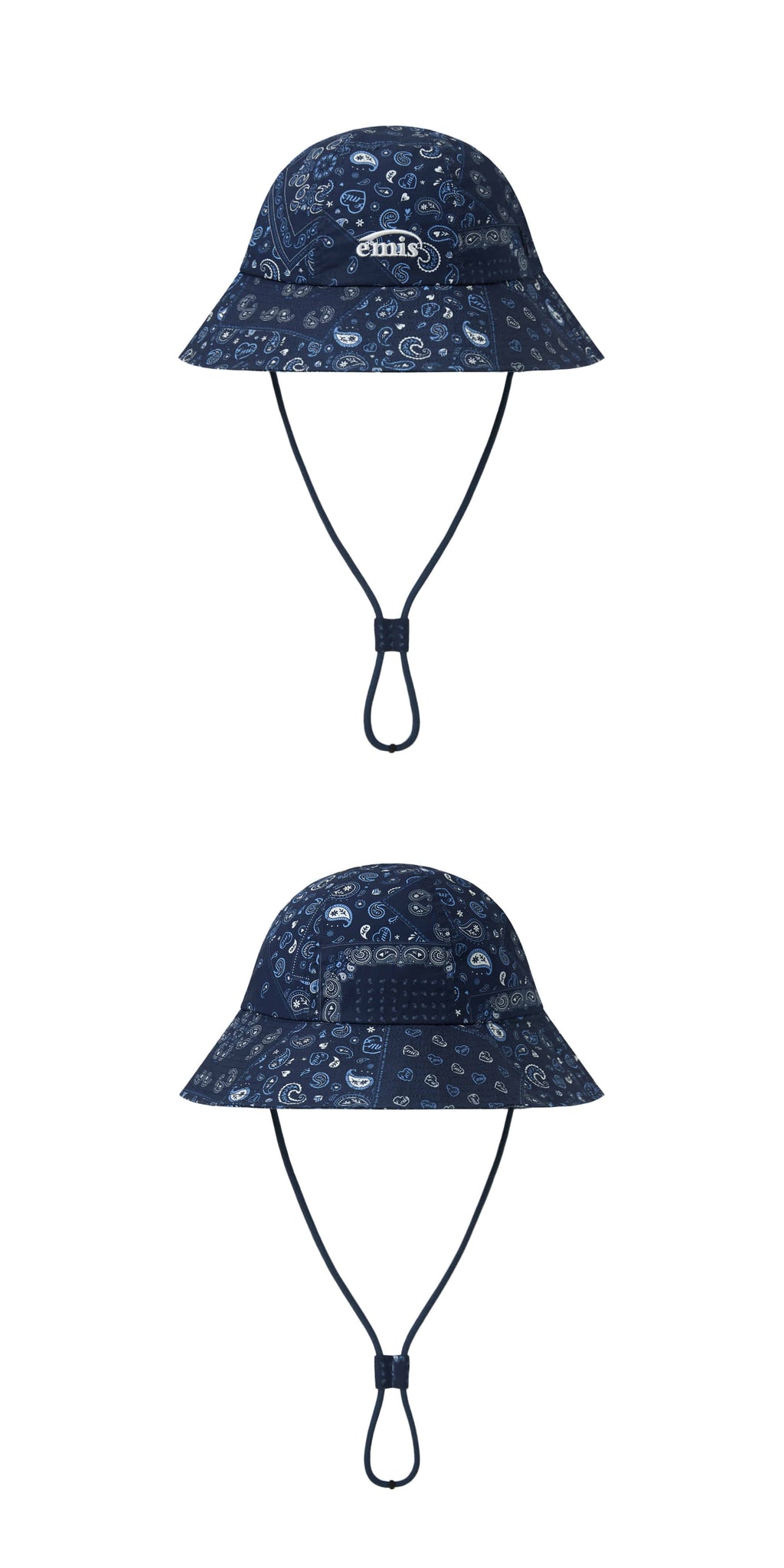 Emis Paisley Bucket Hat-Navy