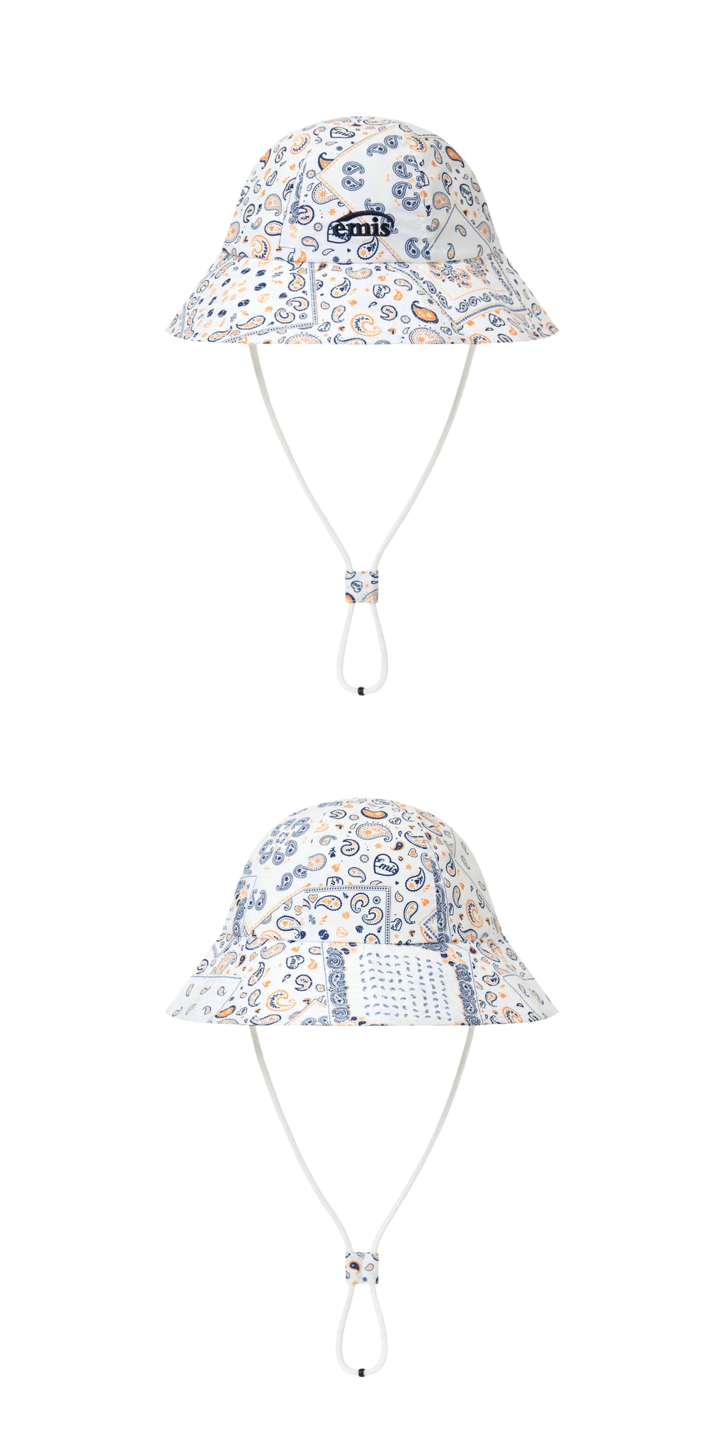 [emis] Paisley Bucket Hat-White