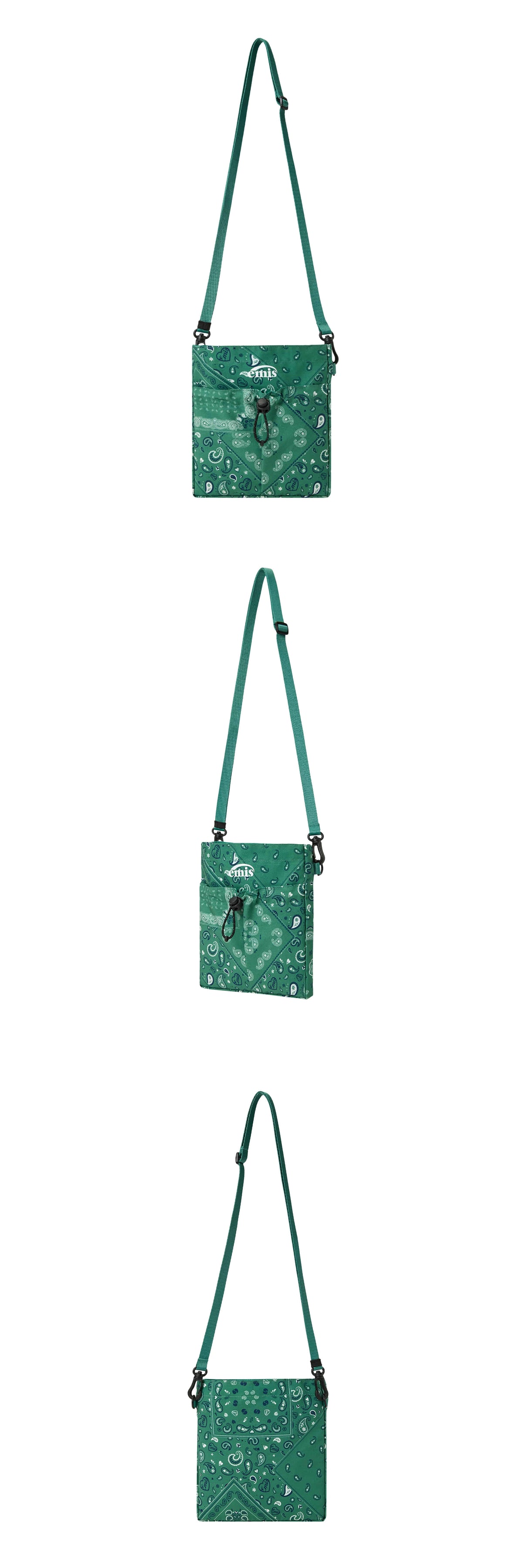 Emis Paisley Mini Crossbody Bag-Green
