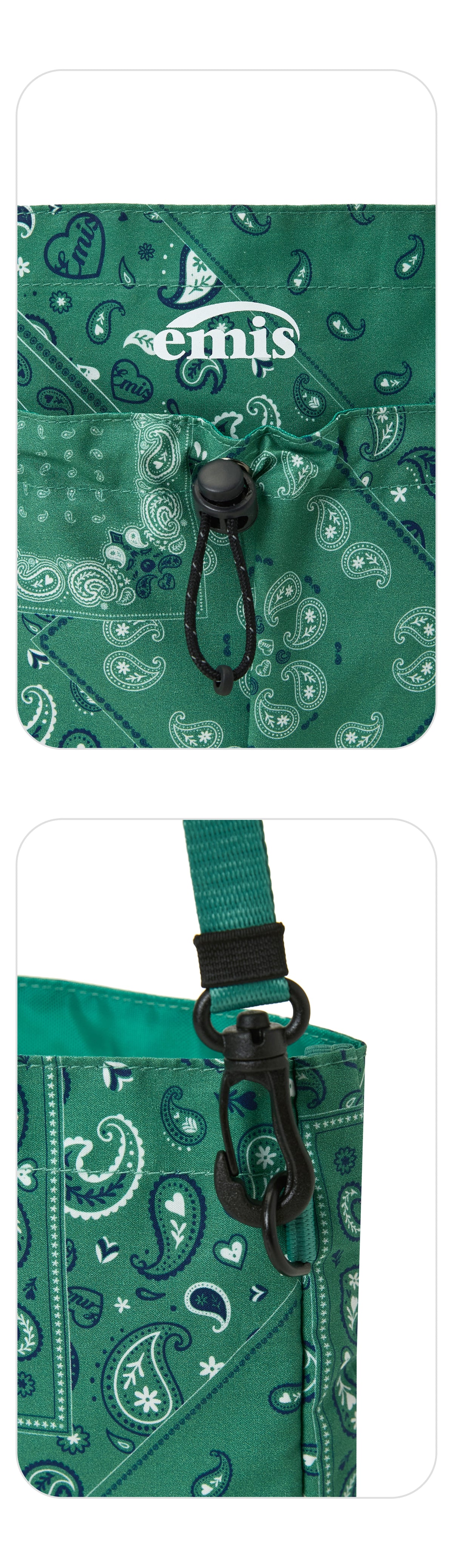 Emis Paisley Mini Crossbody Bag-Green