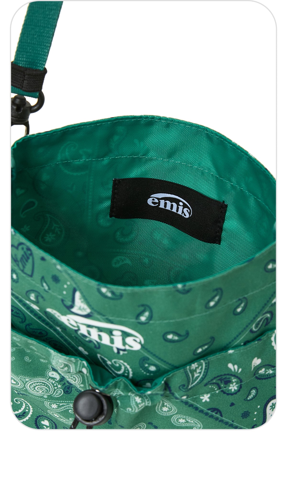 Emis Paisley Mini Crossbody Bag-Green