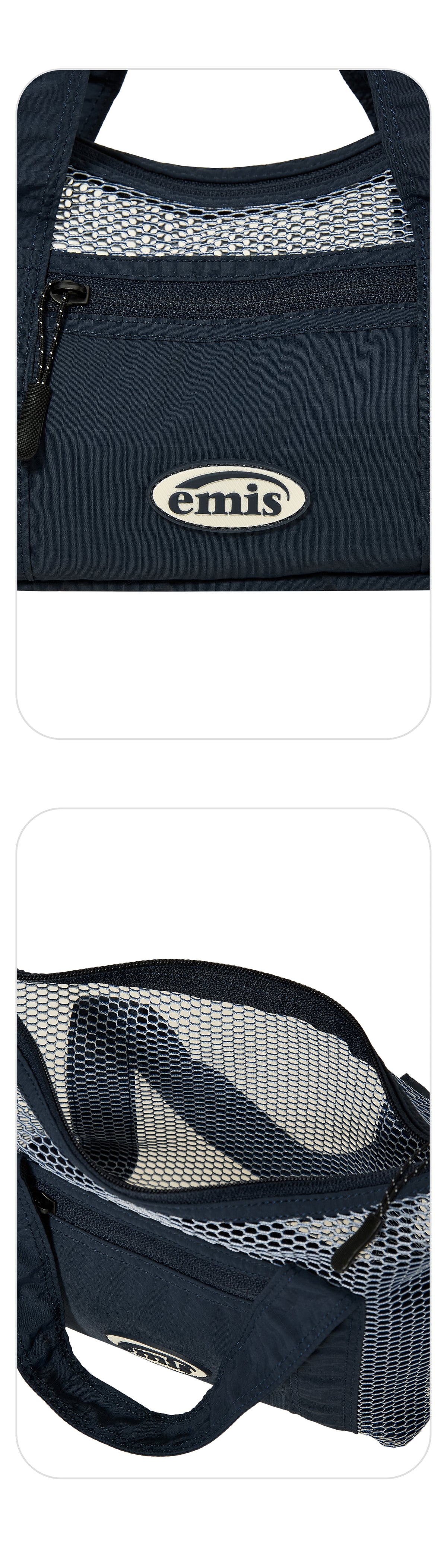 EMIS Mesh Crossbody Bag-Navy