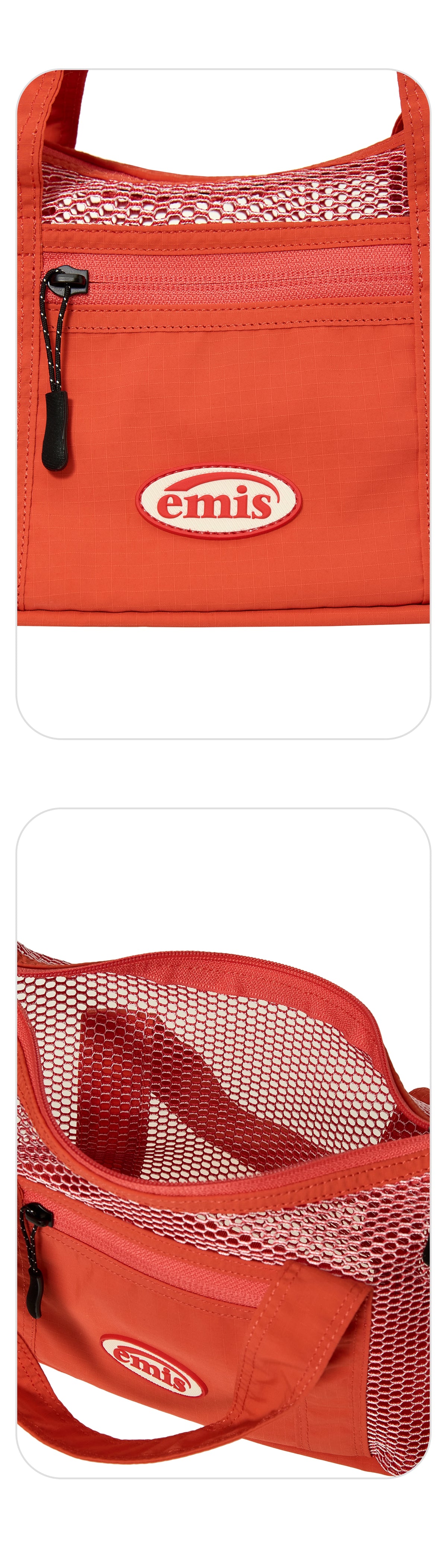 Emis Mesh Crossbody Bag-Red