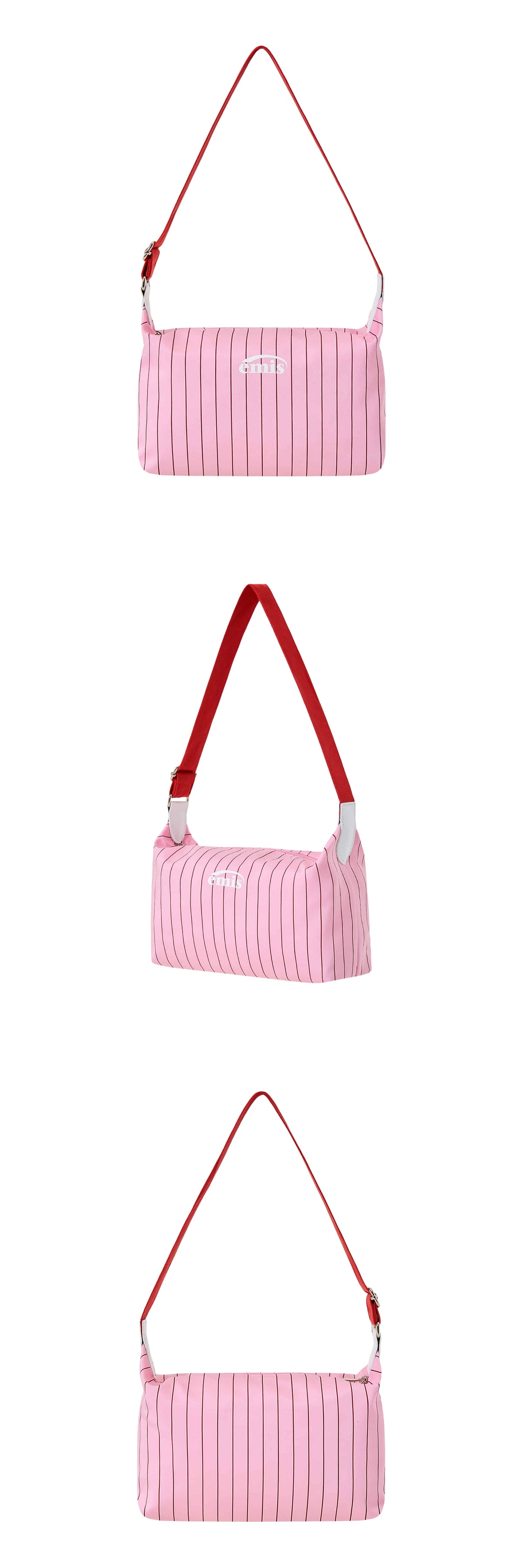 EMIS Stripe Hobo Bag-Pink