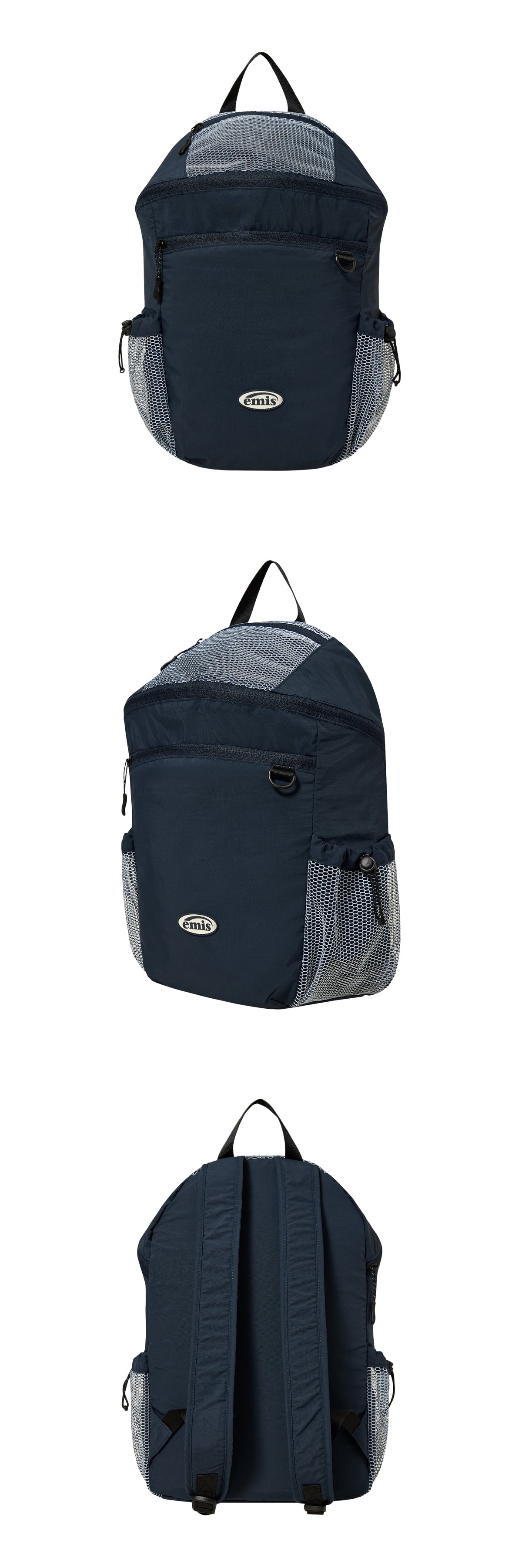 Emis Mesh Nylon Backpack-Navy