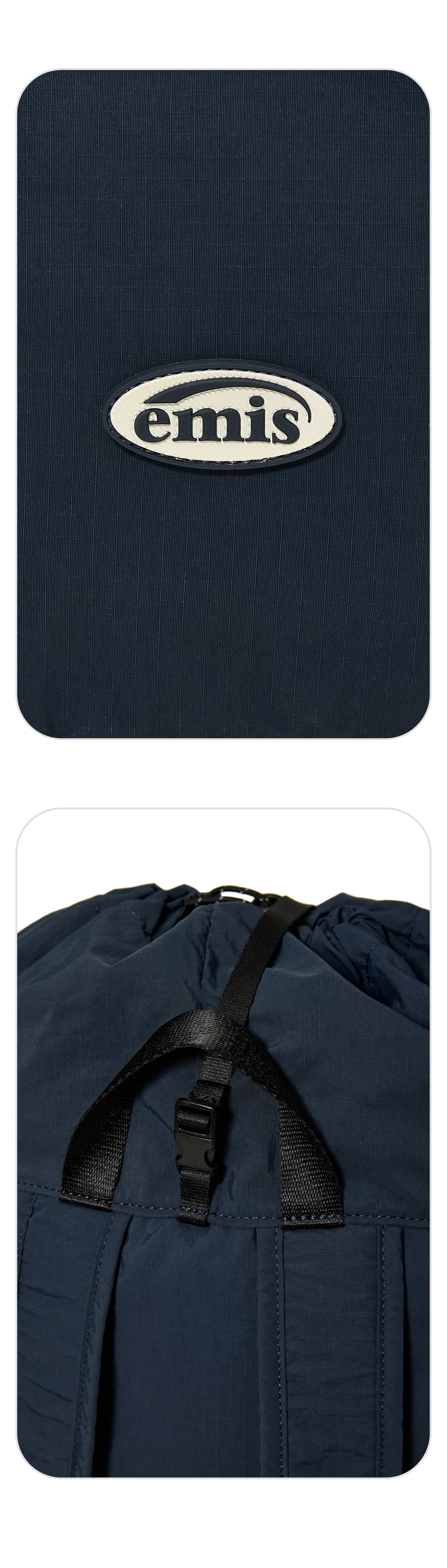 Emis Mesh String Backpack-Navy