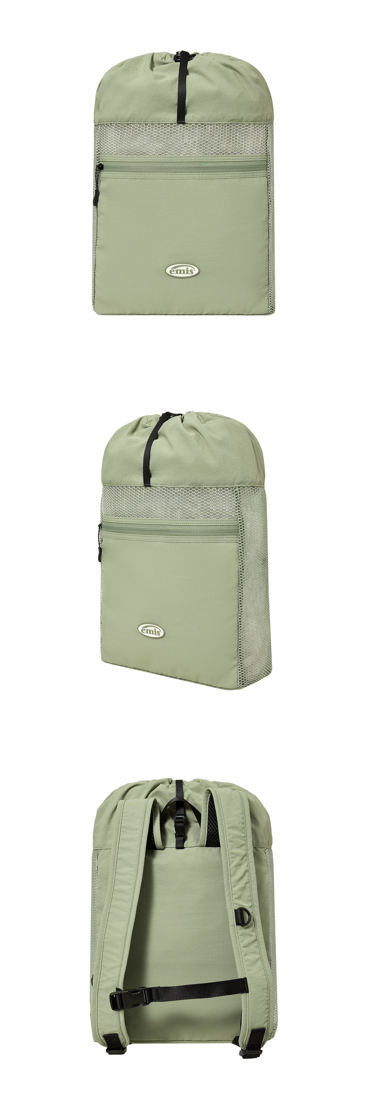 Emis Mesh String Backpack-Olive