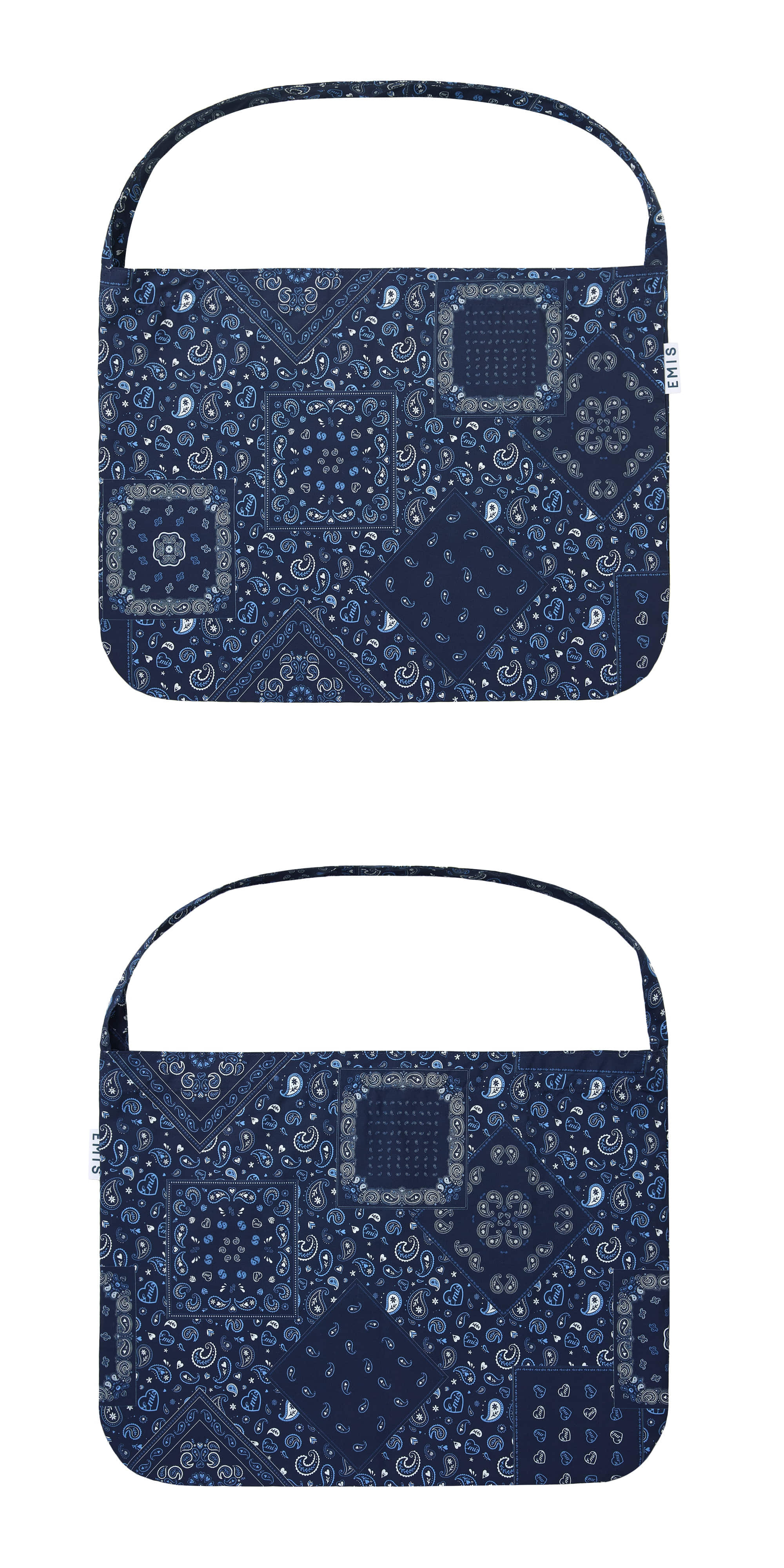 EMIS Logo Paisley Eco Bag-Navy