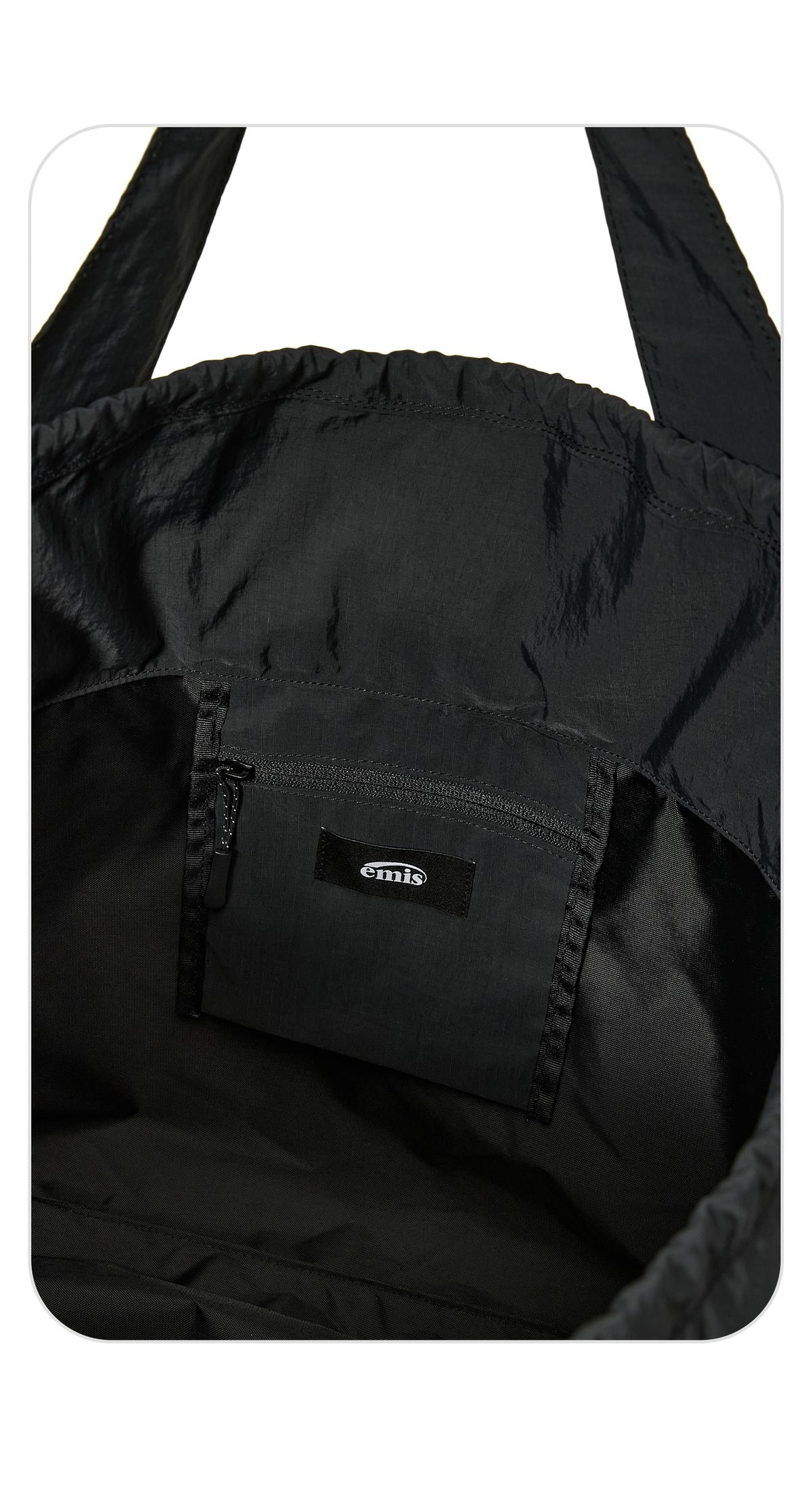 Emis Mesh Nylon Shoulder Bag-Black