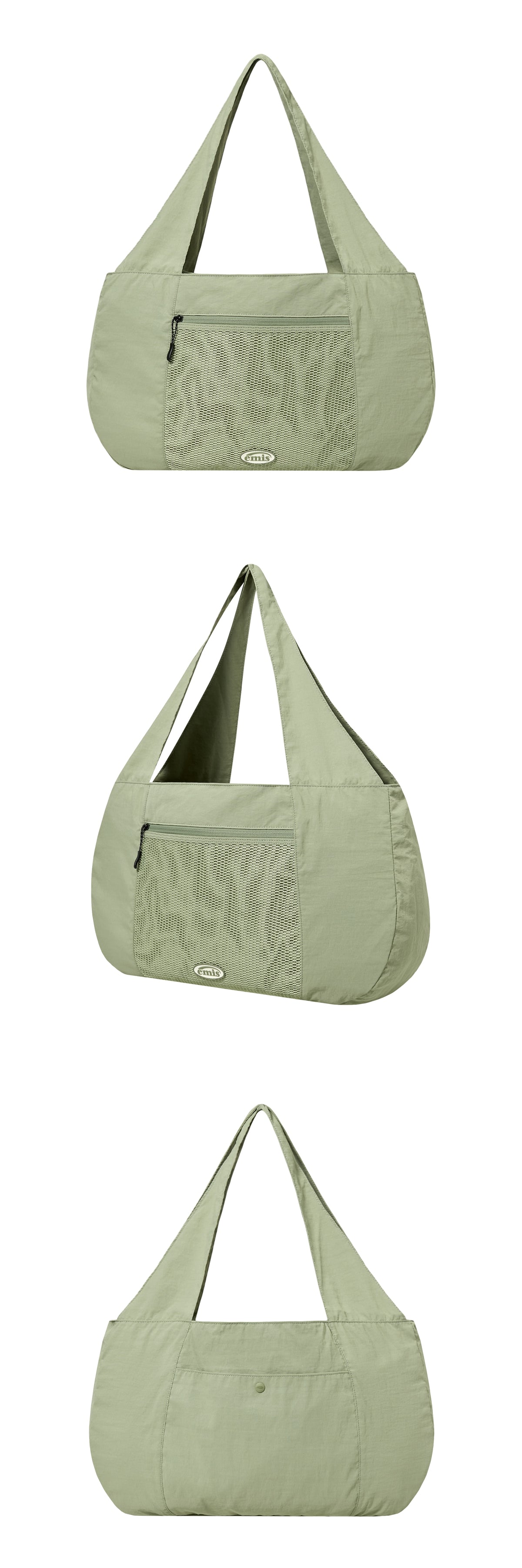 Emis Mesh Nylon Shoulder Bag-Olive