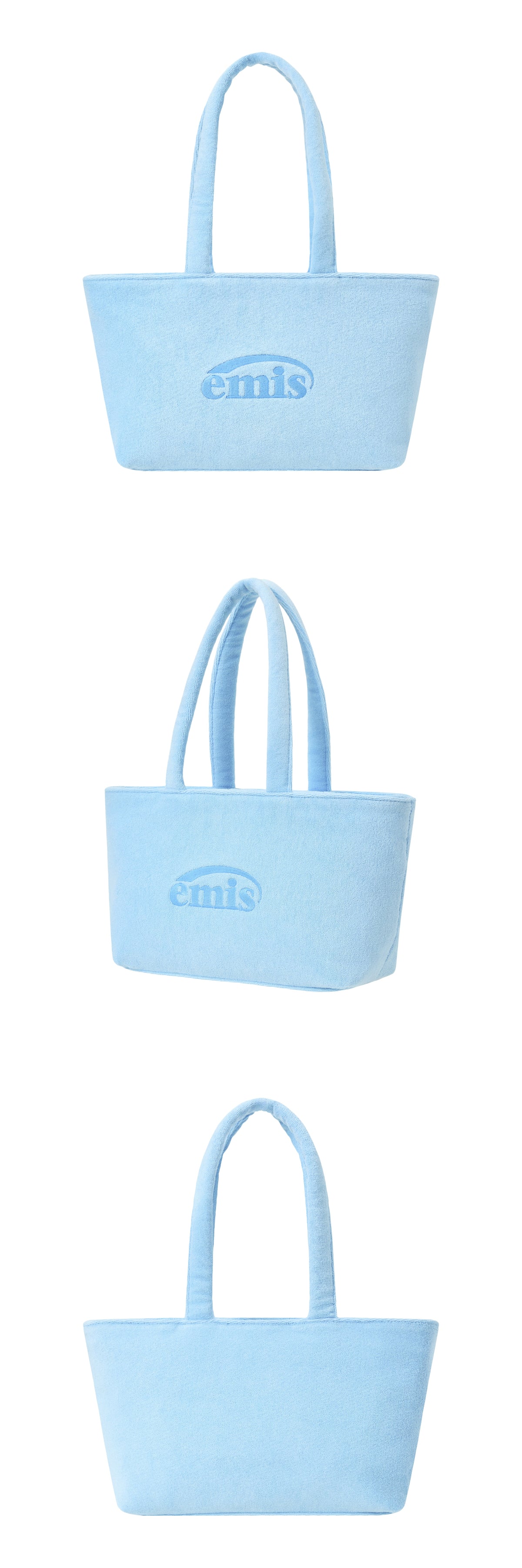 Emis Terry Square Shoulder Bag-Sky Blue