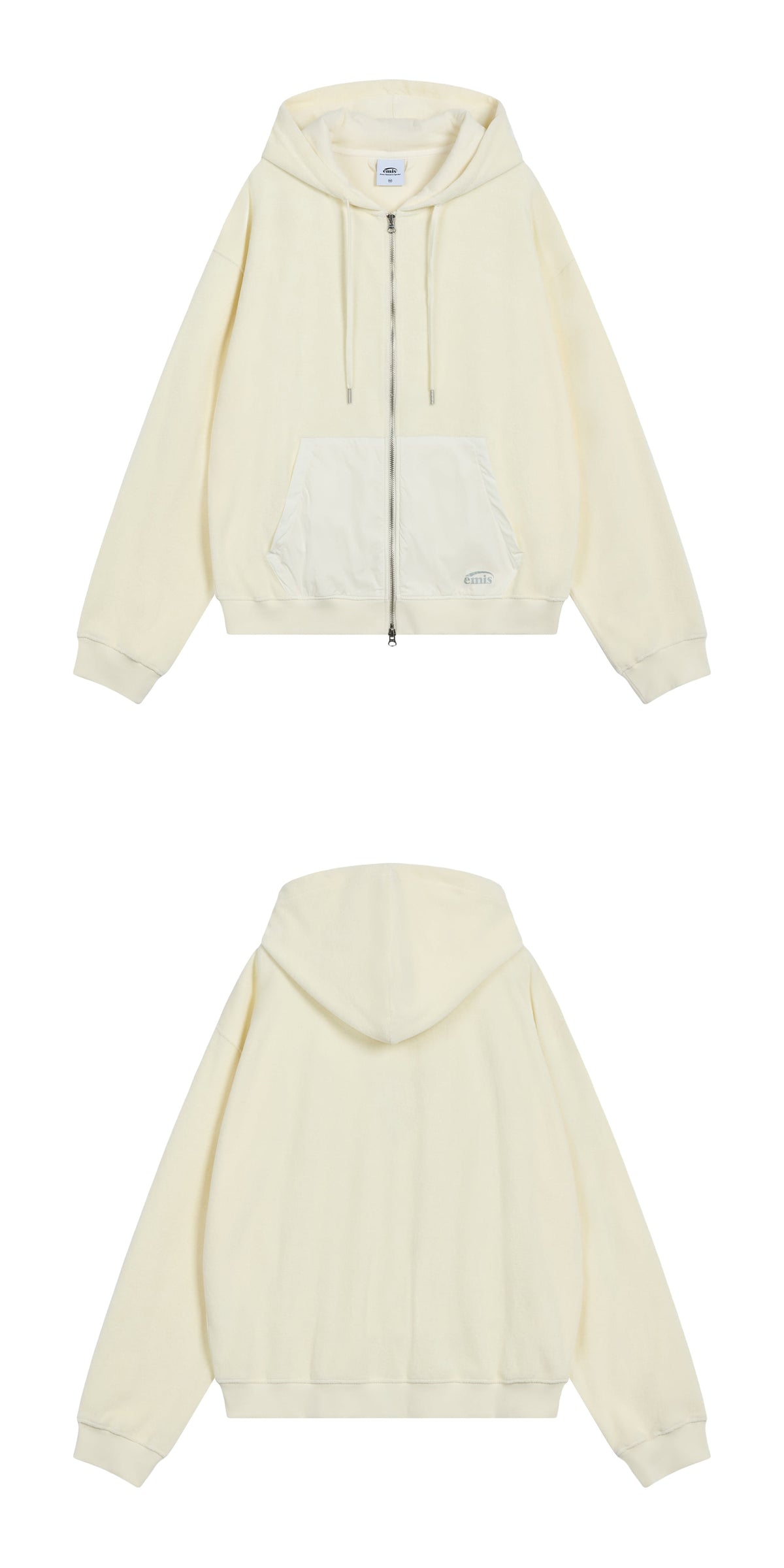 Emis Terry Hood Jumper-Ivory
