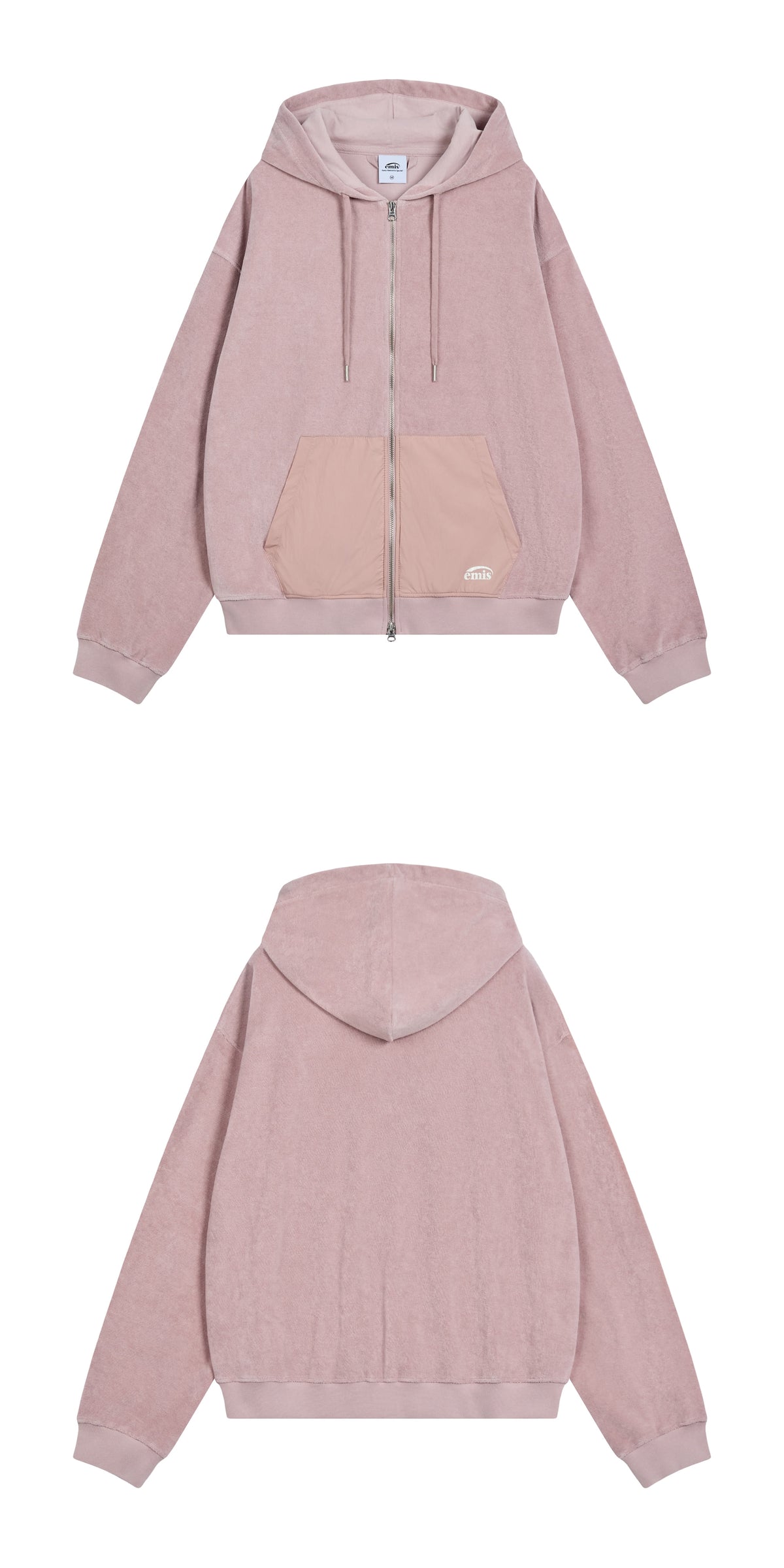 Emis Terry Hood Jumper-Pink