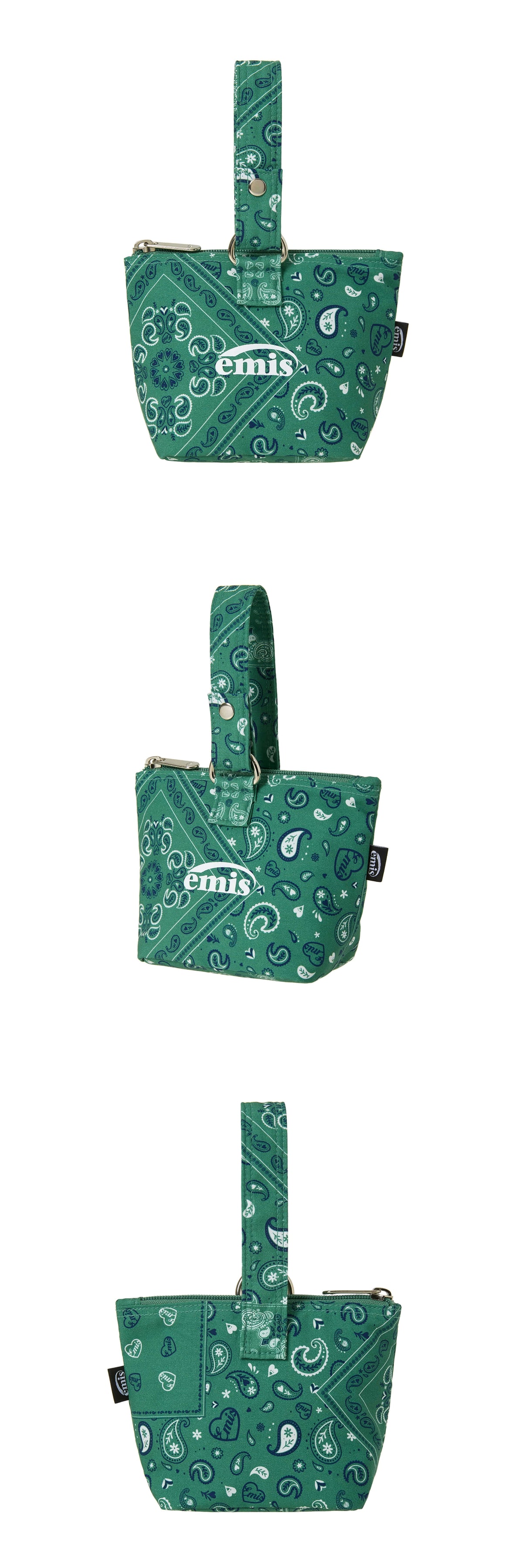 EMIS Paisley Mini Pouch-Green