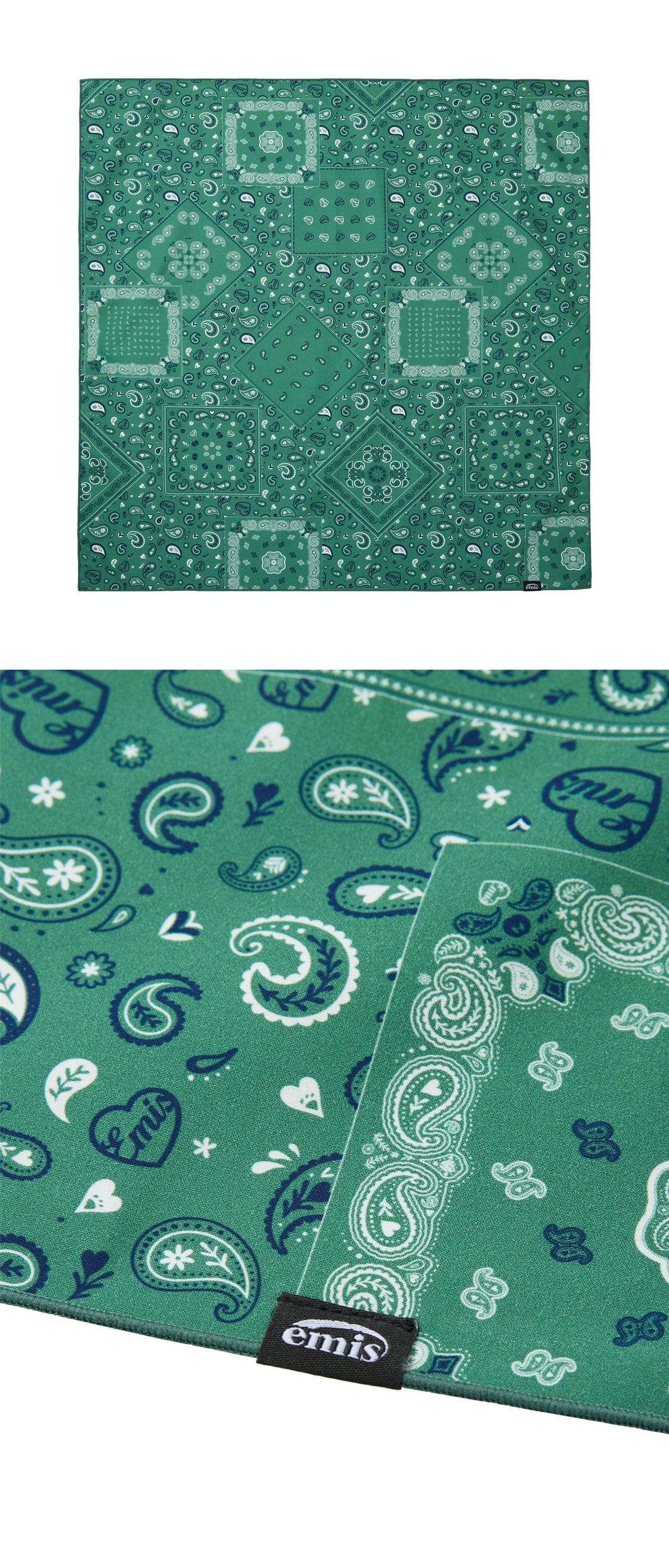 Emis Paisley Scarf-Green