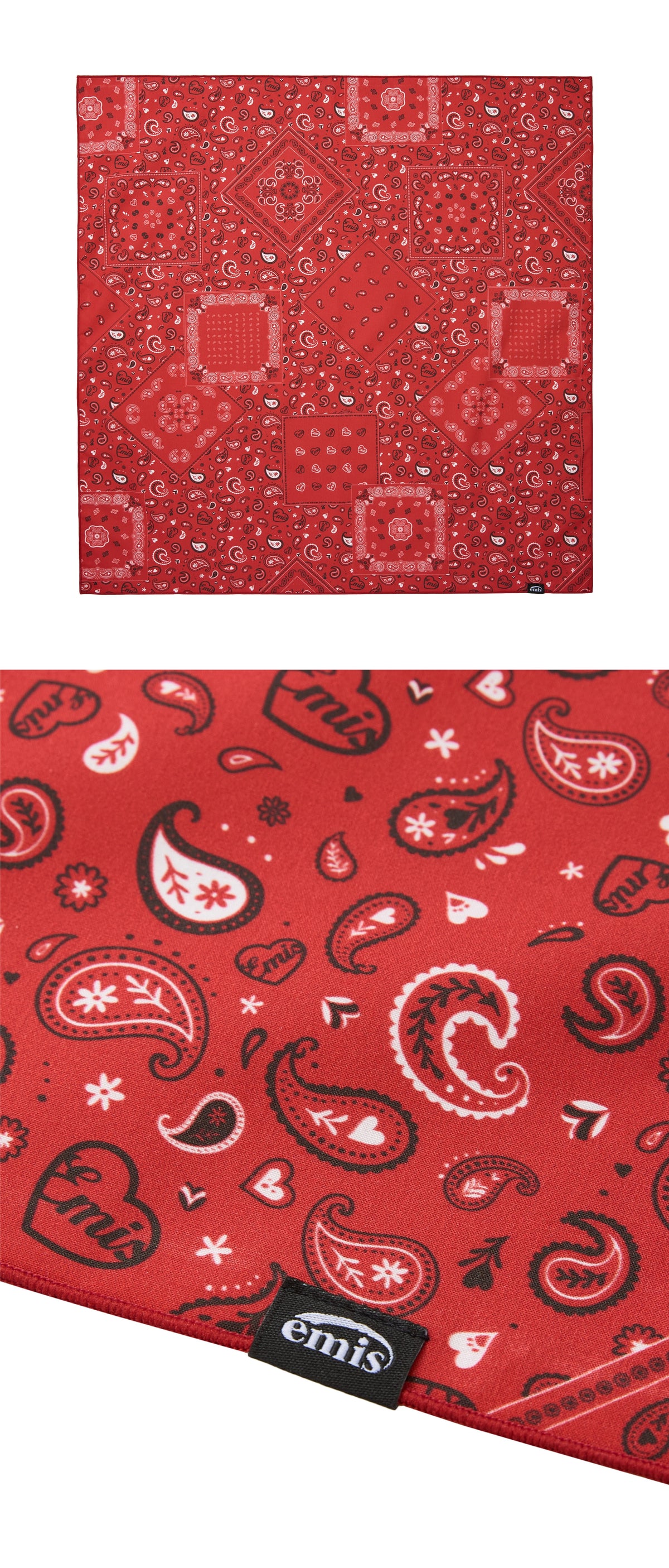 Emis Paisley Scarf-Red