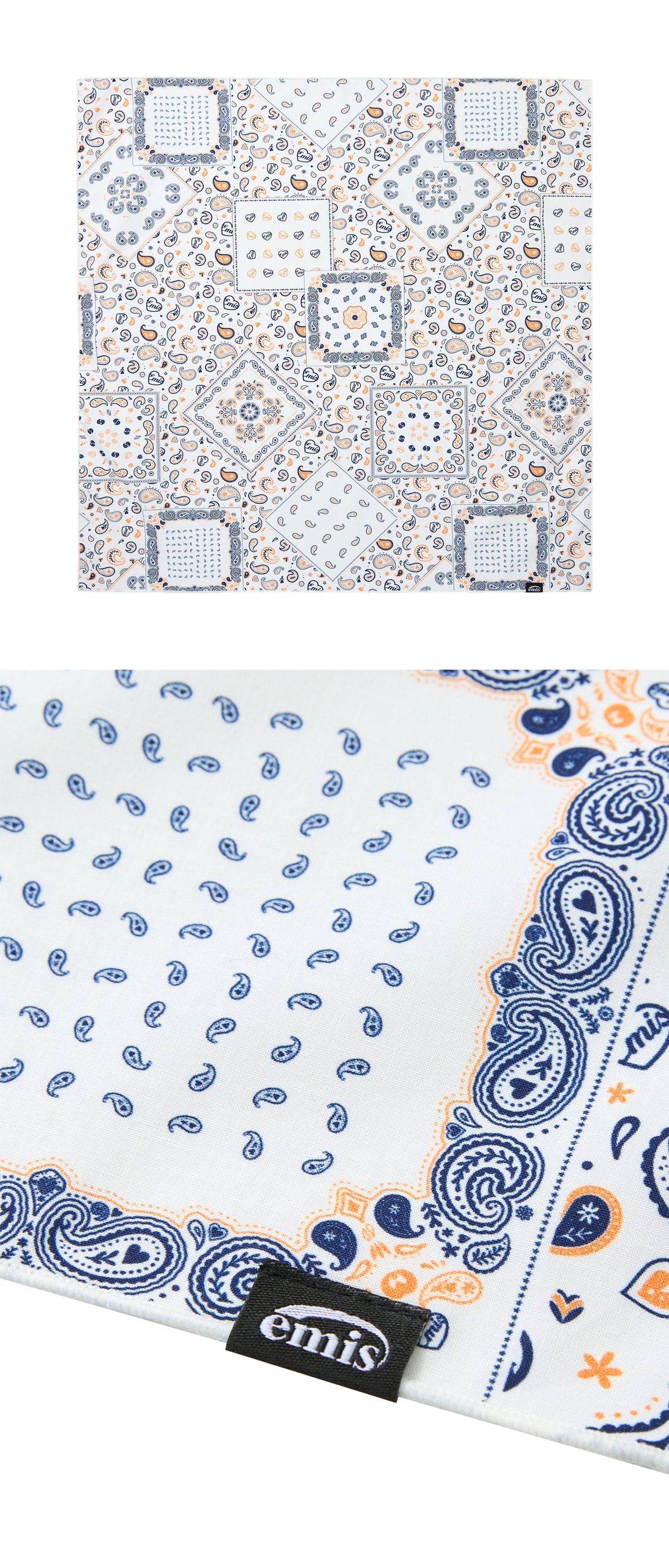 Emis Paisley Scarf-White