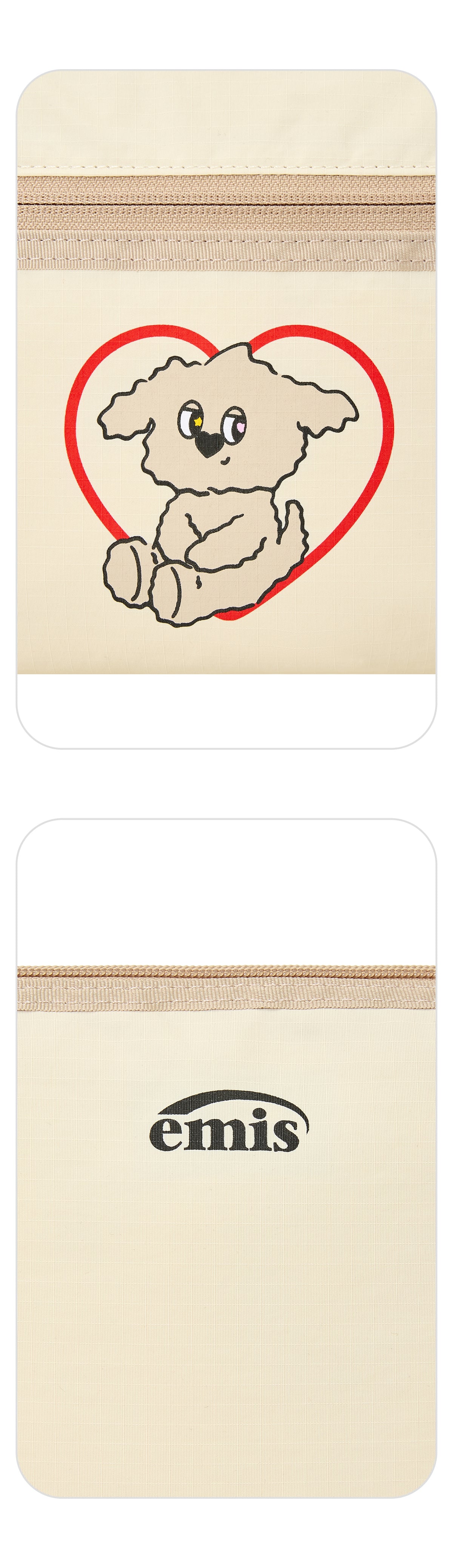 Emis Misugi Cloud Heart Pouch-Beige