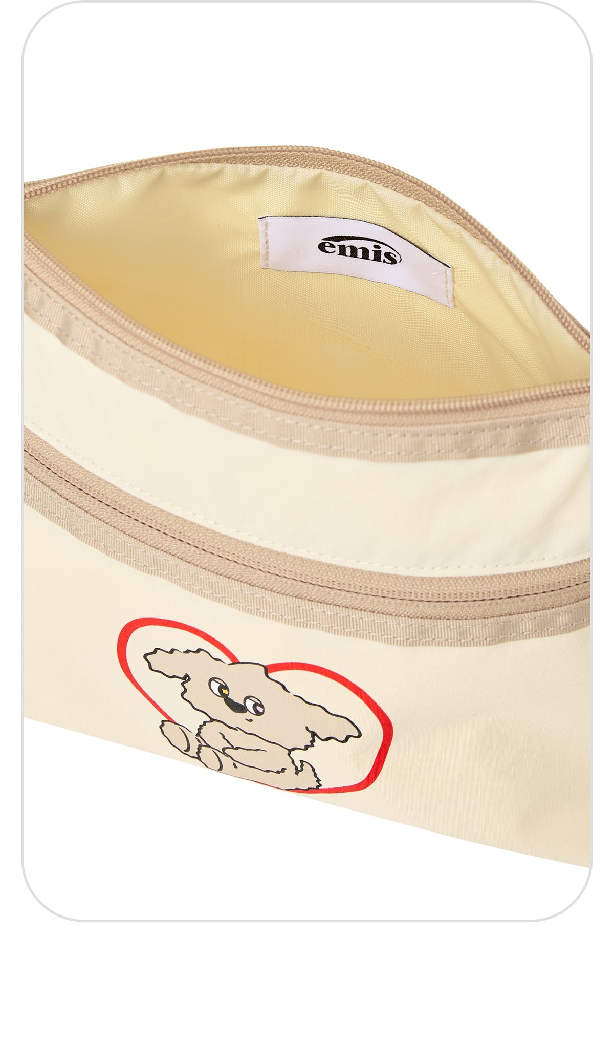 Emis Misugi Cloud Heart Pouch-Beige