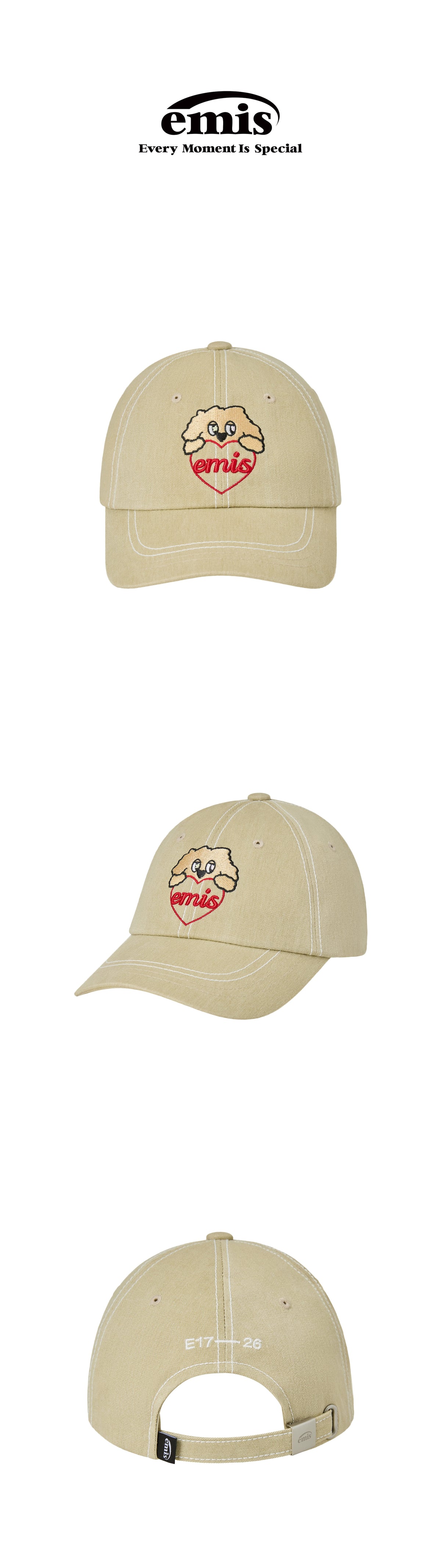 Emis Misugi Love EMIS Ball Cap-Beige