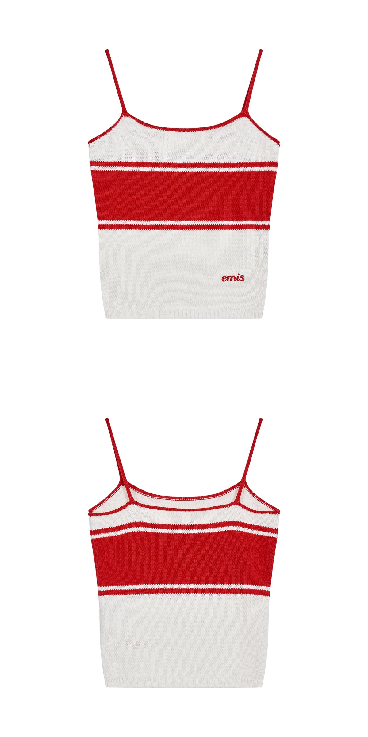 Emis Stripe Knit Sleeveless Top-Ivory
