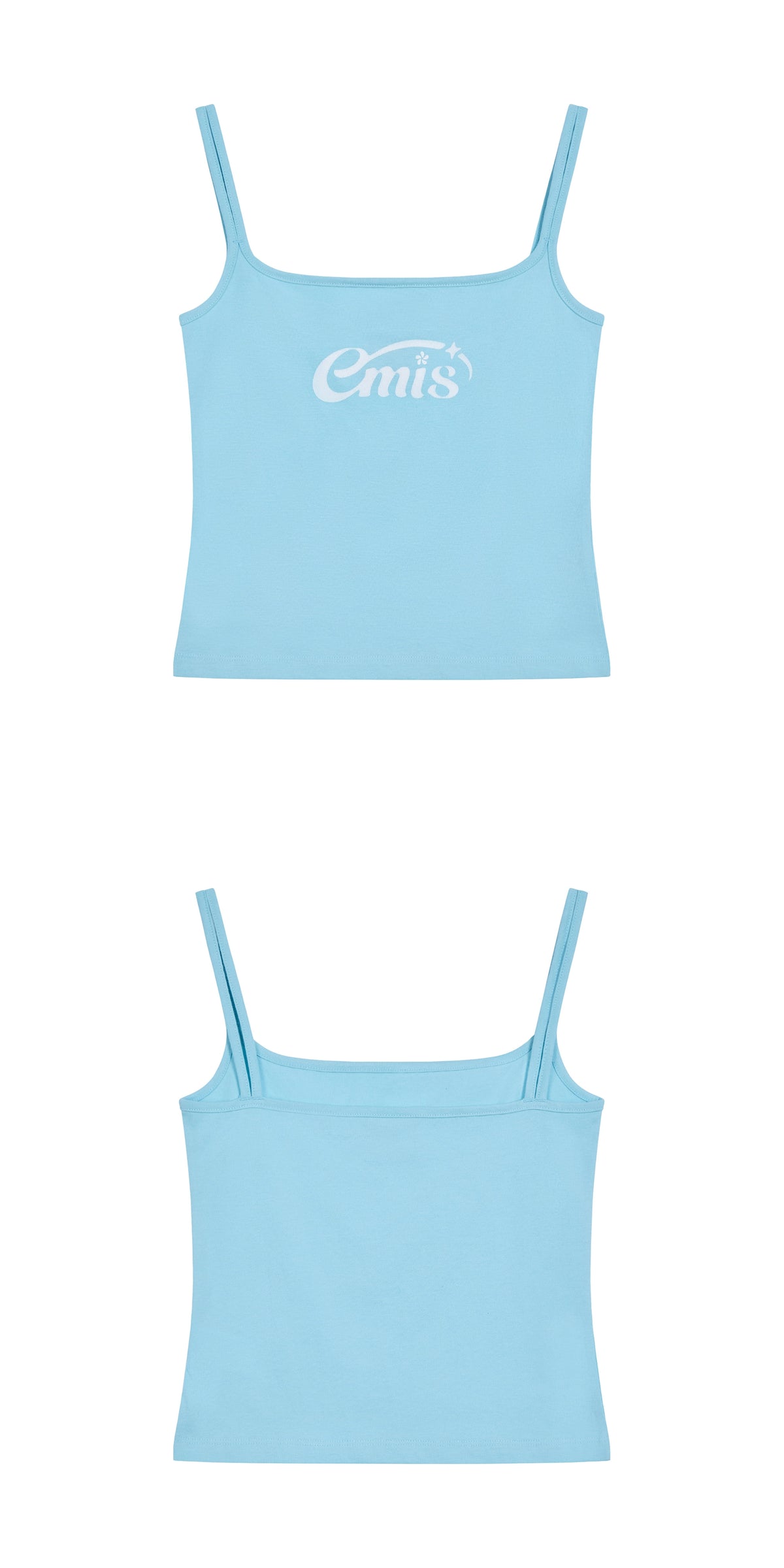 Emis Halo Logo Double Sleeveless Top-Sky Blue