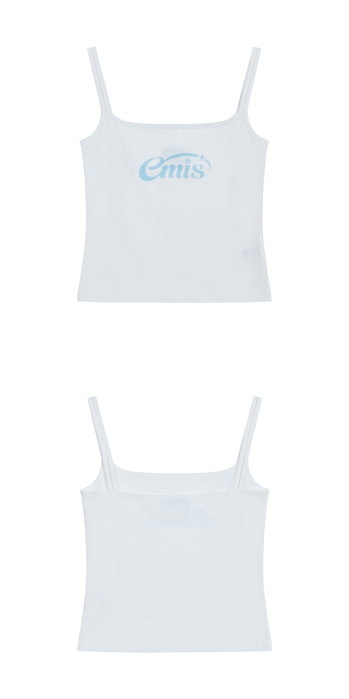 Emis Halo Logo Double Sleeveless Top-White