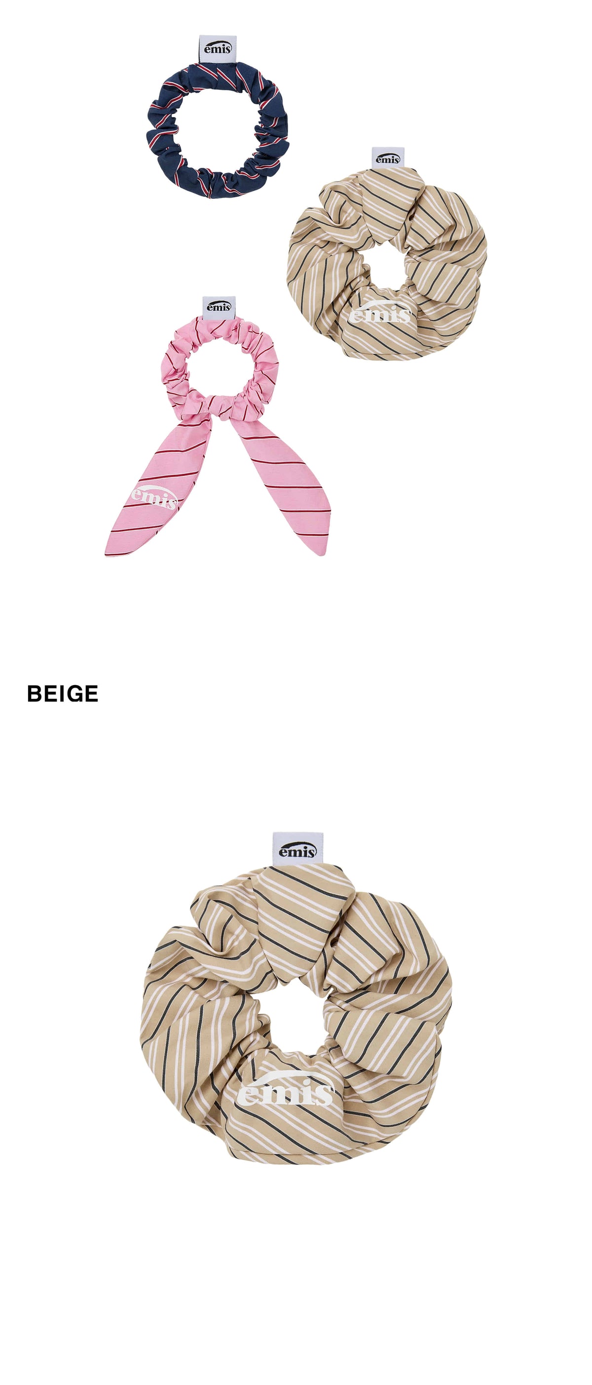 Emis Stripe Scrunchie Bundle (Be/PK/NA)