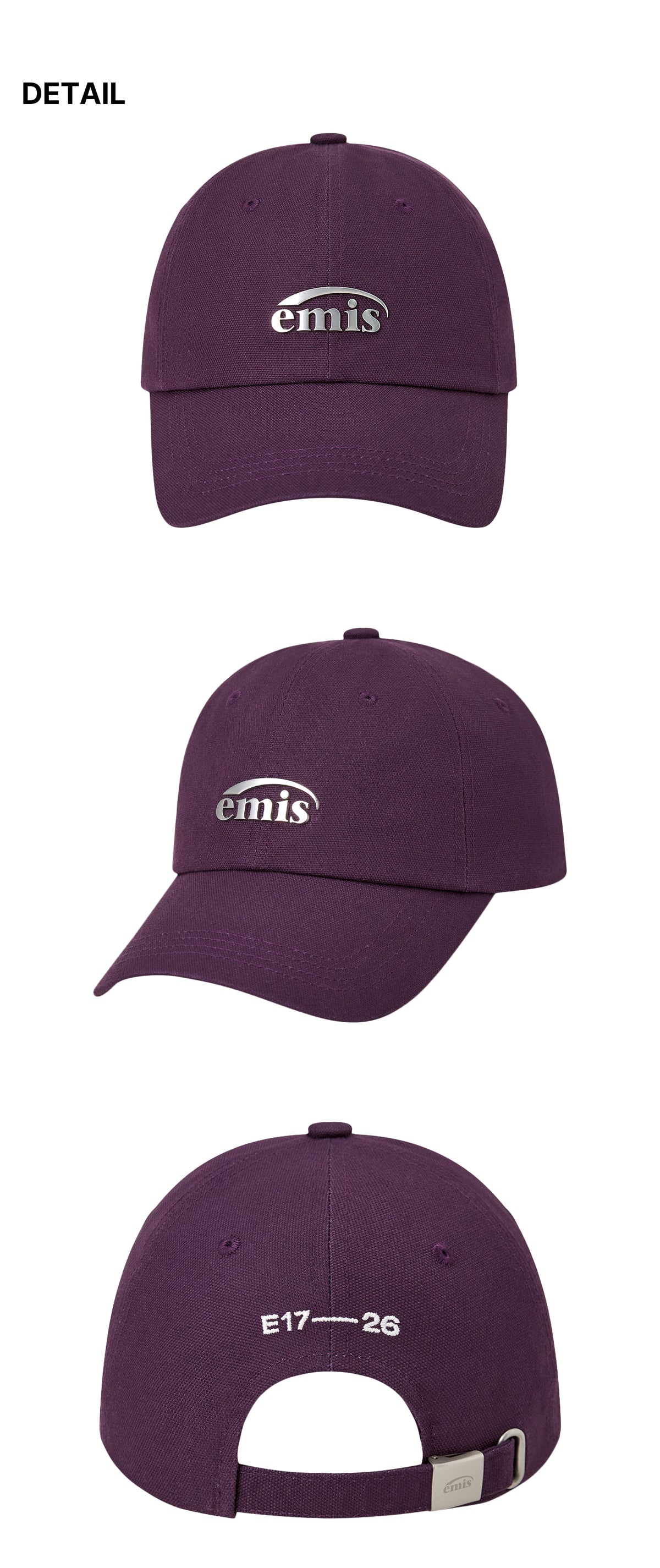 Emis Metal Logo Ball Cap-Purple