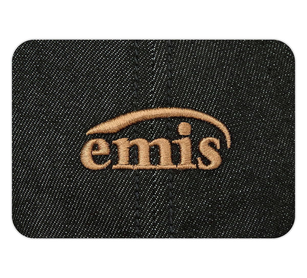 Emis Small Logo Suede Brim Ball Cap-Black