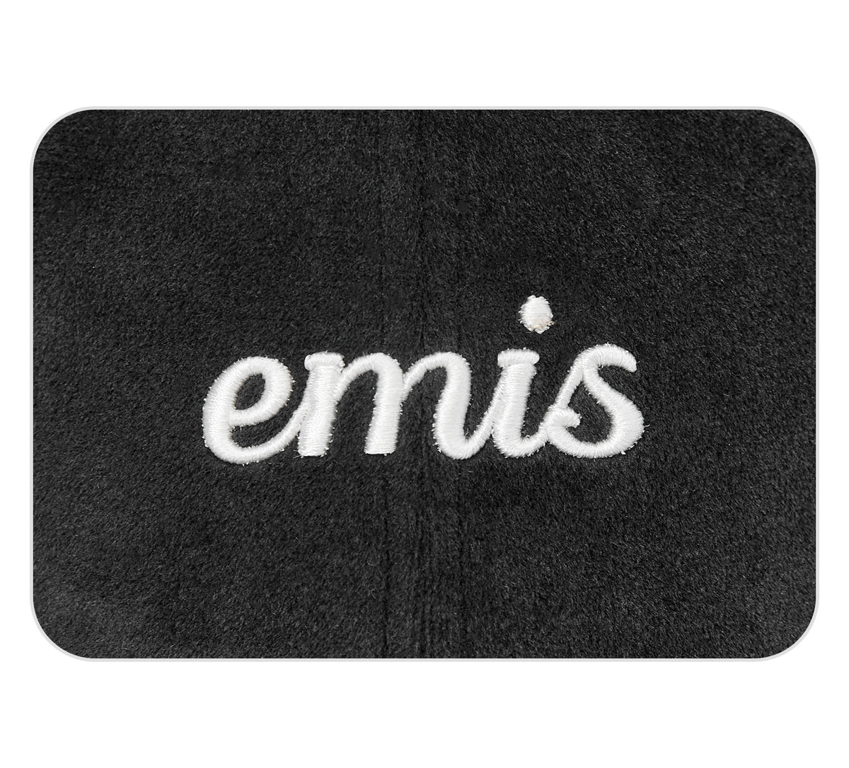 Emis Small Logo Velvet Ball Cap-Black
