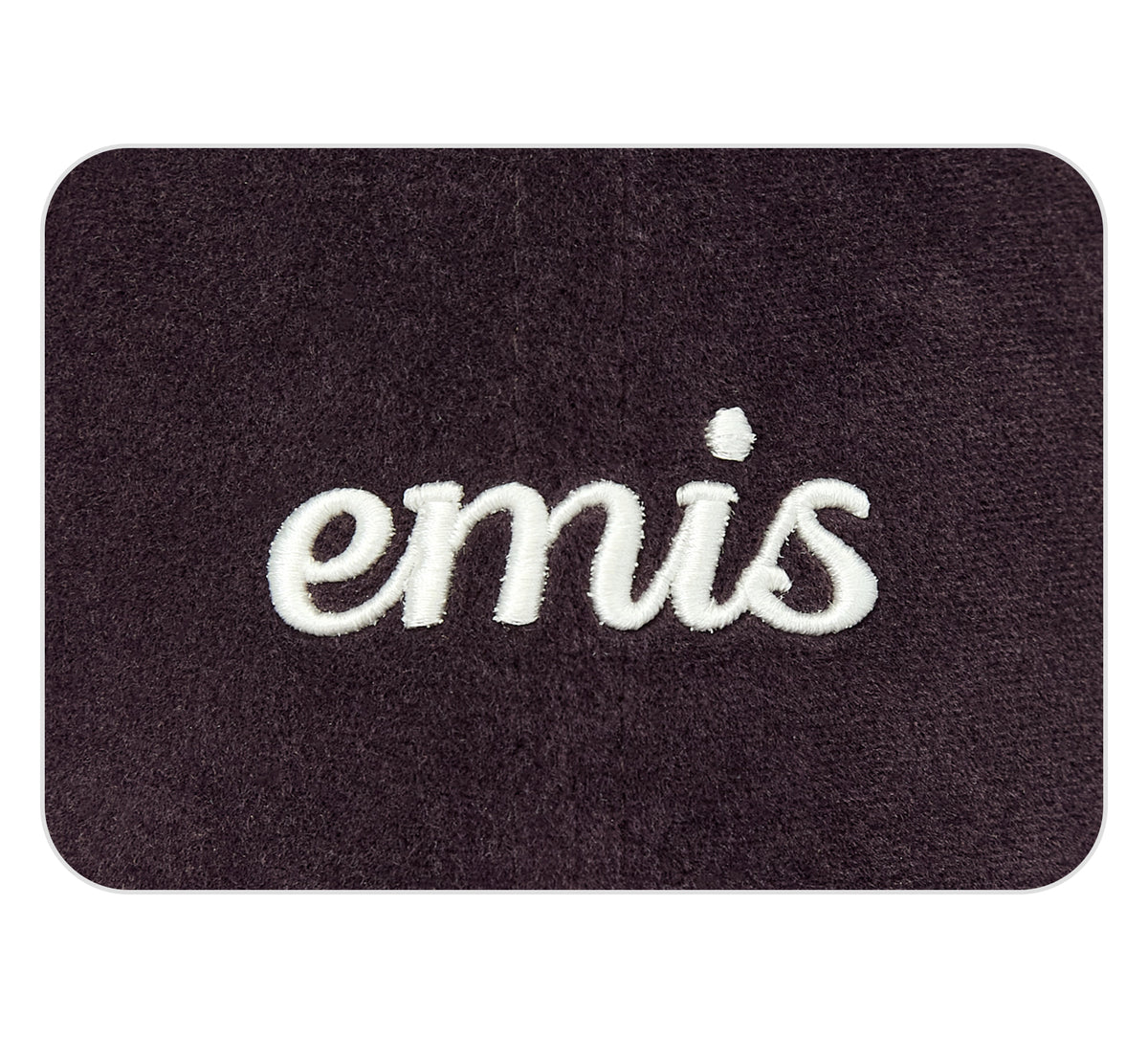 Emis Small Logo Velvet Ball Cap-Purple