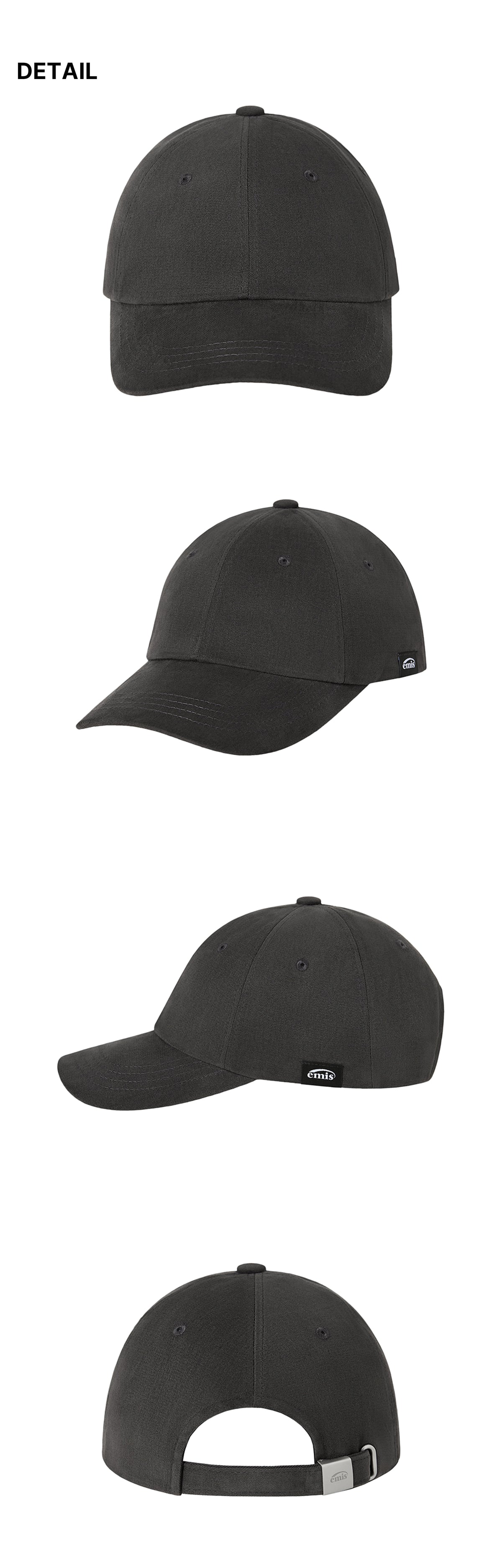 EMIS Tag Brushed Ball Cap-Charcoal