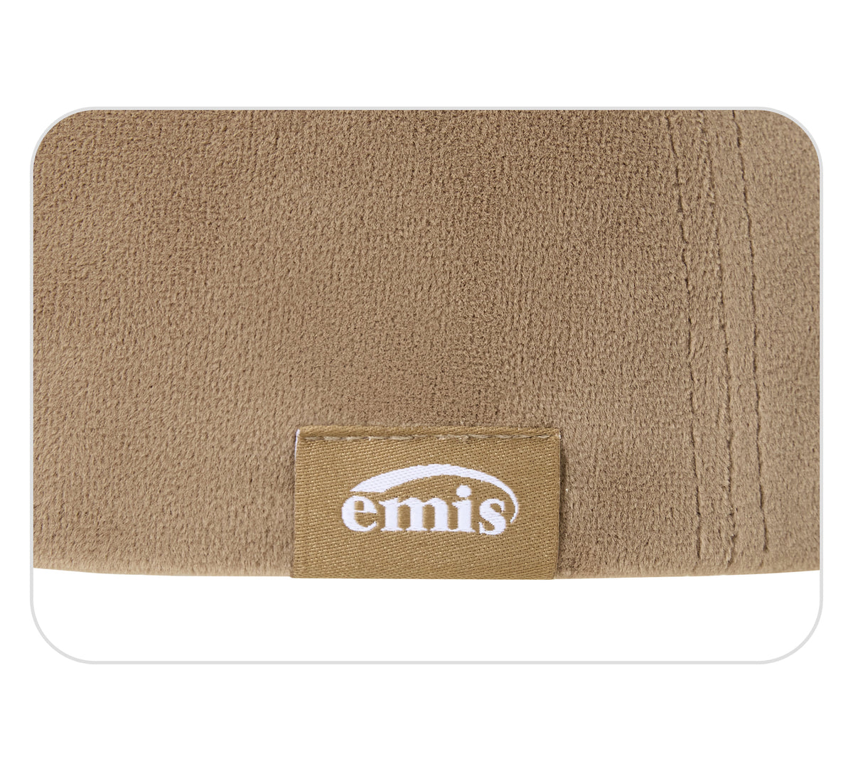 EMIS Tag Velvet Ball Cap-Beige