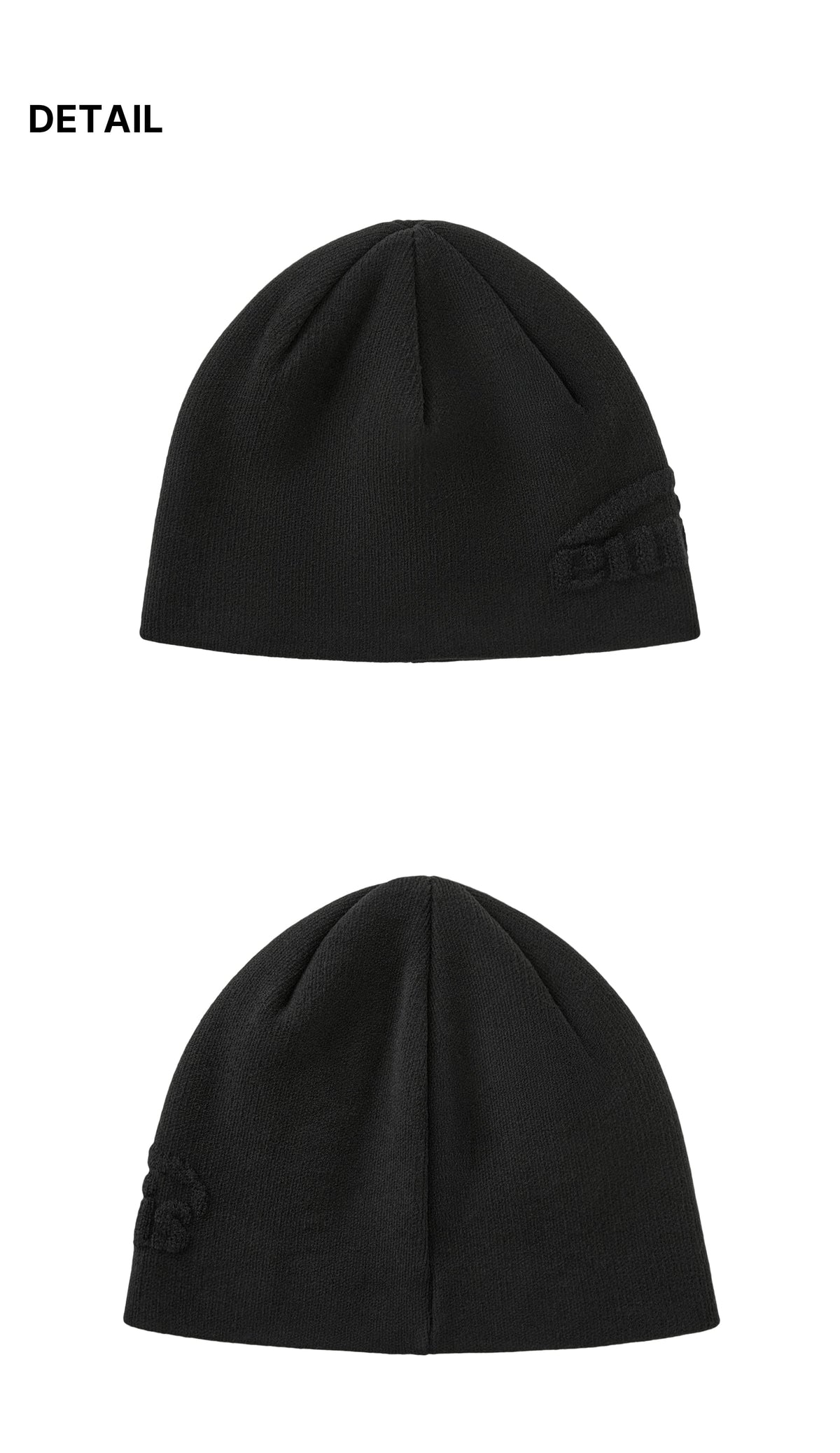 Emis Boucle Jacquard Logo Beanie-Black