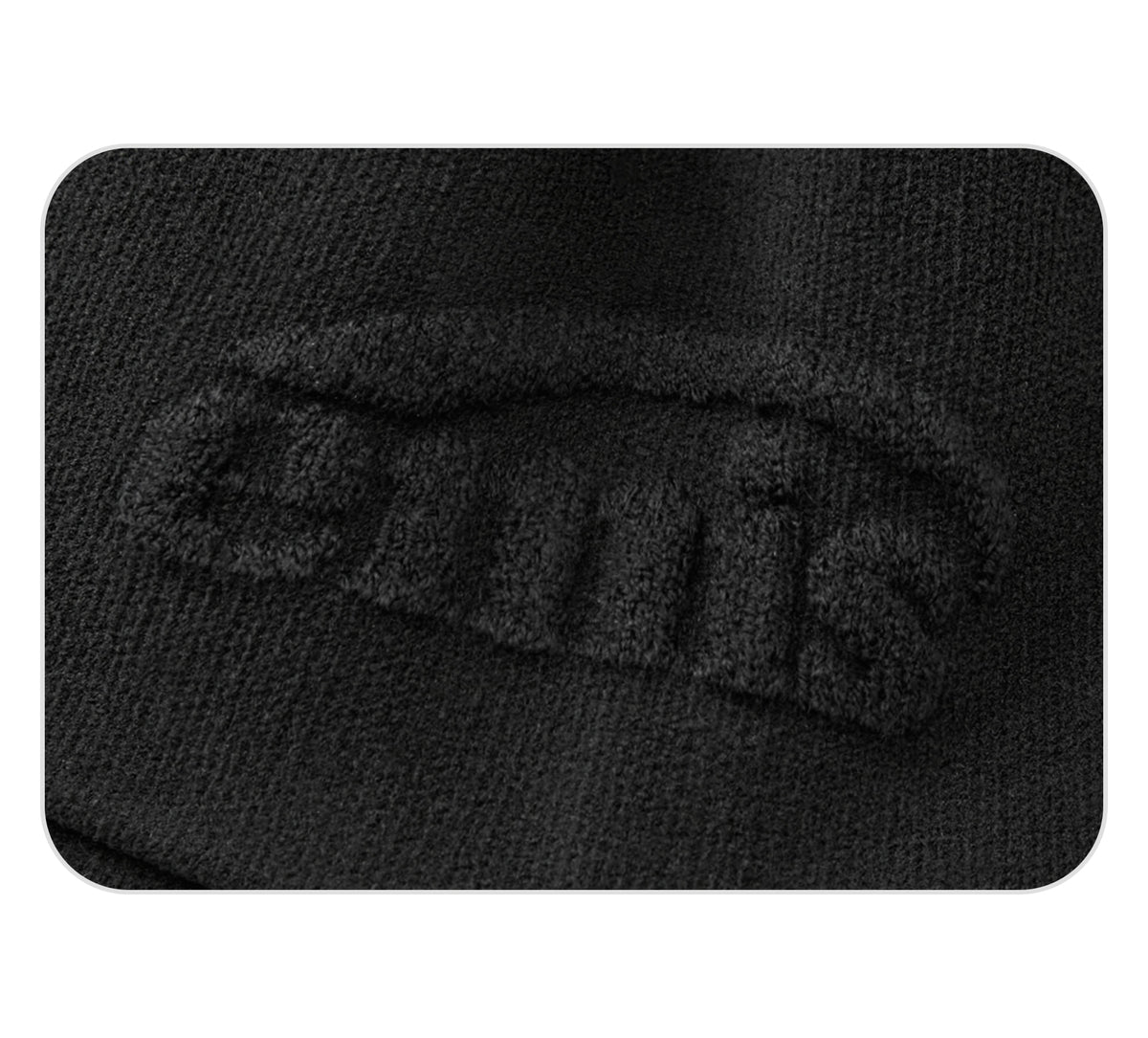 Emis Boucle Jacquard Logo Beanie-Black