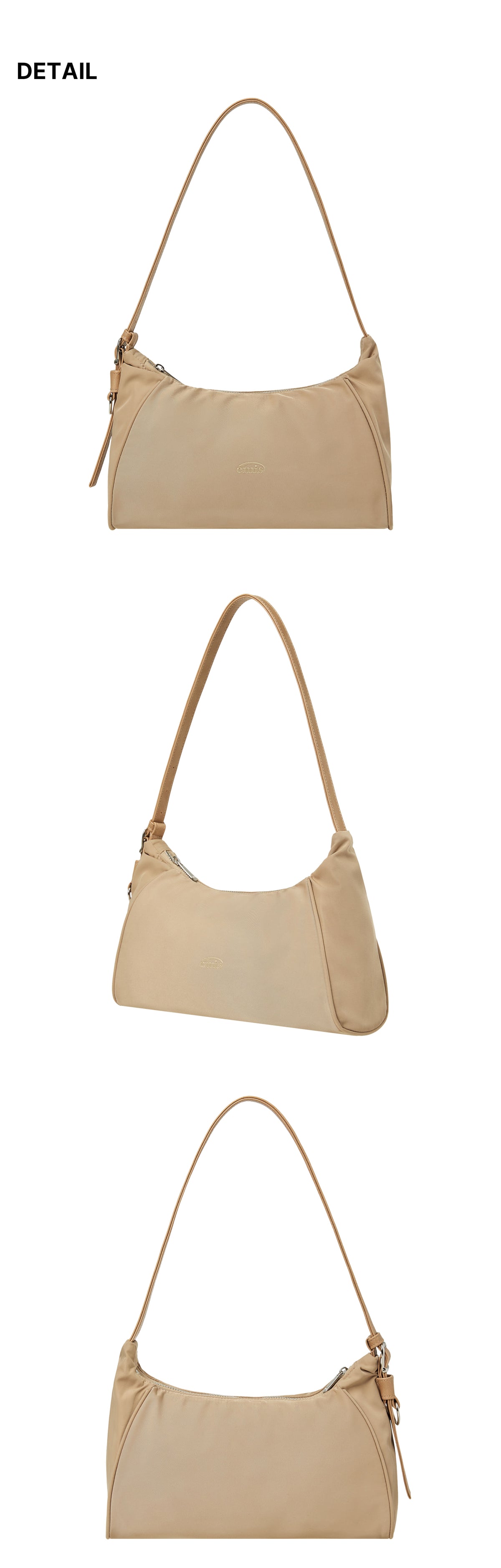 Emis Tonal Hobo Bag-Beige