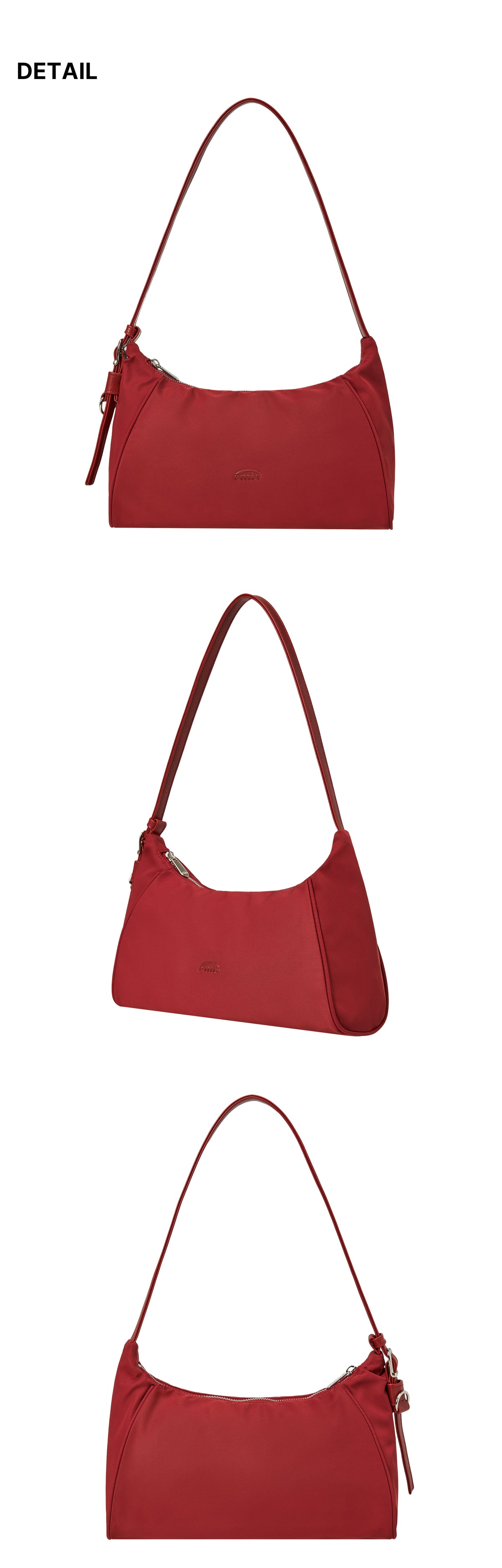 Emis Tonal Hobo Bag-Red