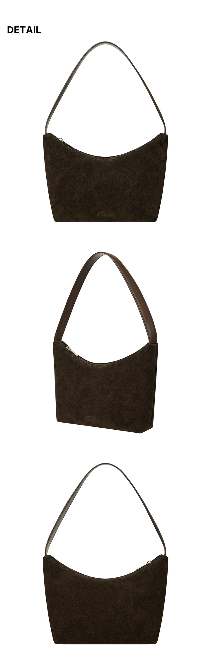 Emis Suede Hobo Bag-Brown