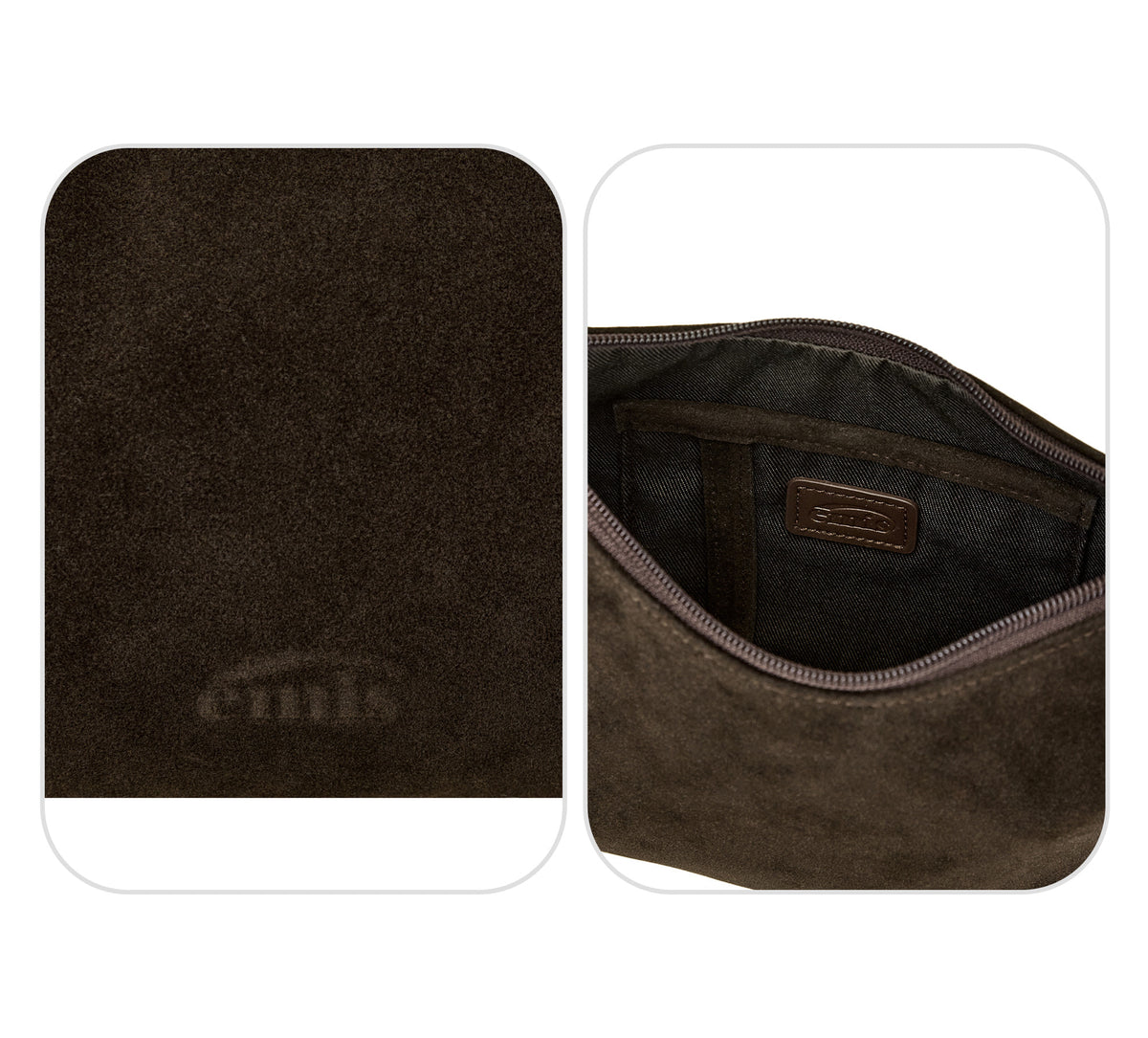 Emis Suede Hobo Bag-Brown