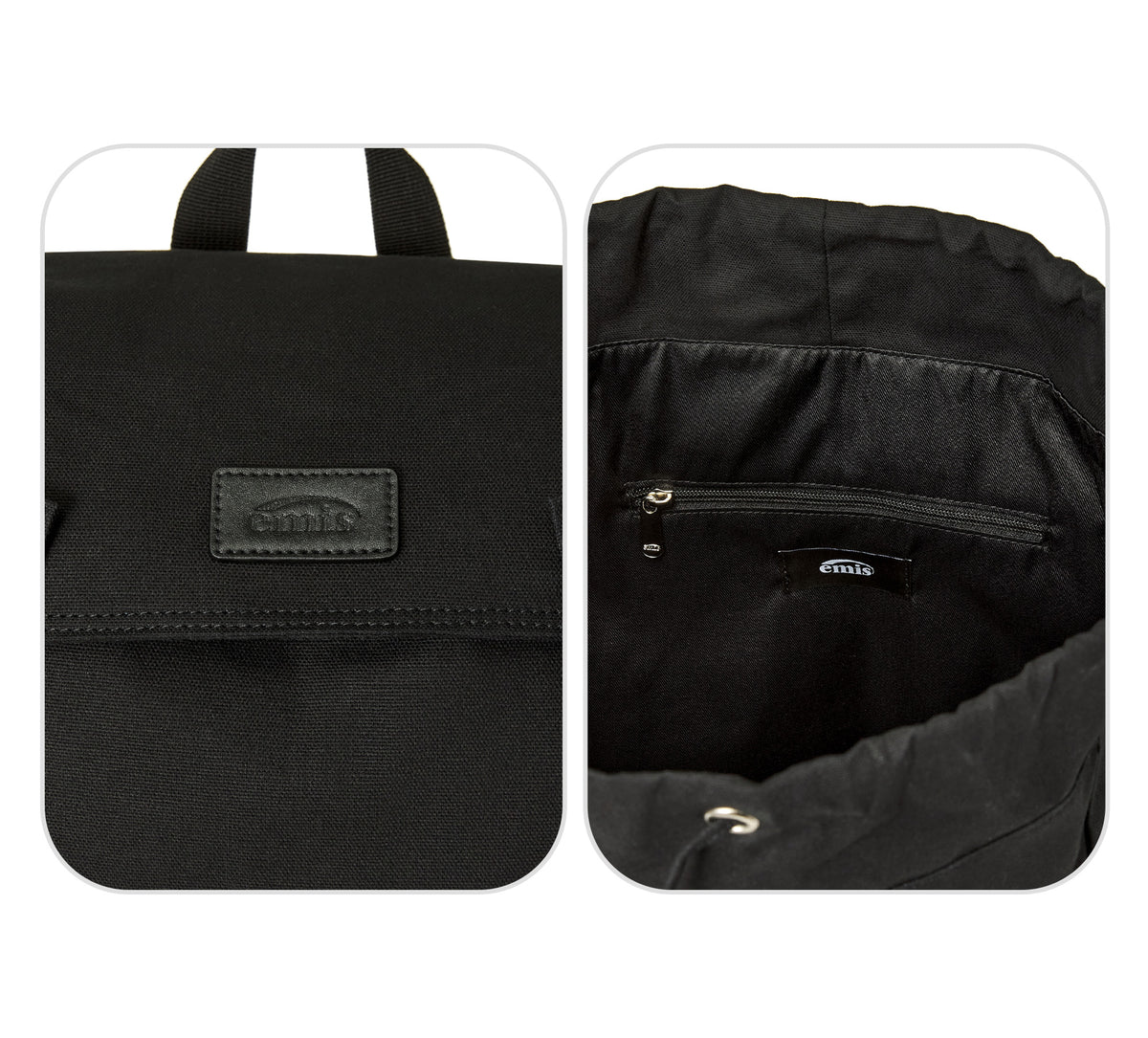 Emis Oxford Cargo Backpack-Black