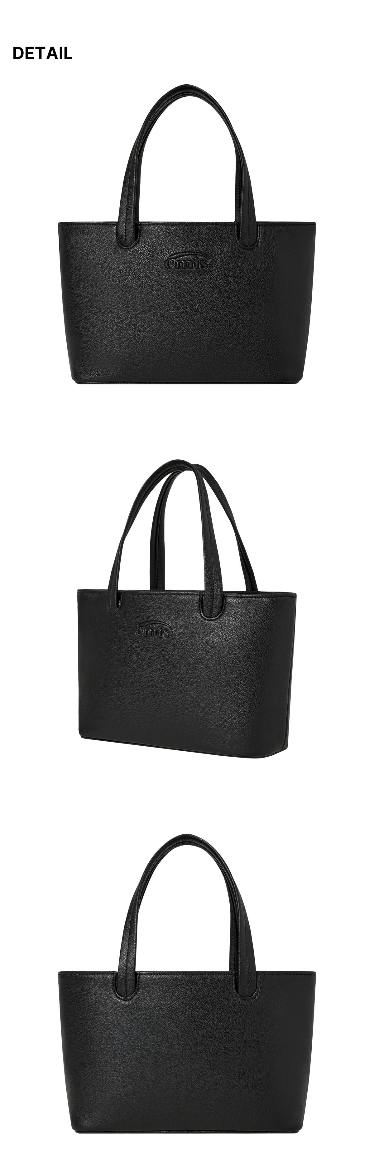 Emis Grain Tote Bag-Black