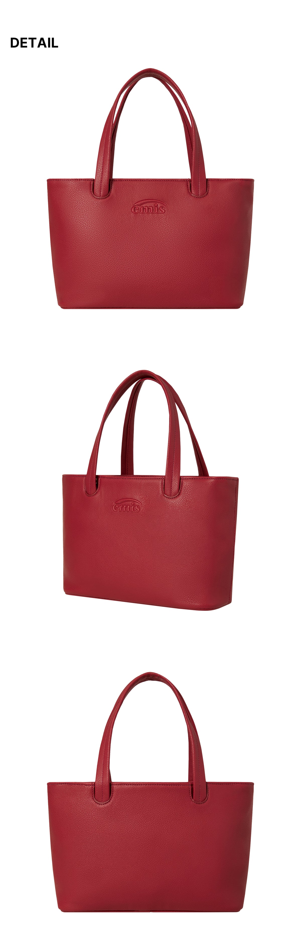 Emis Grain Tote Bag-Red