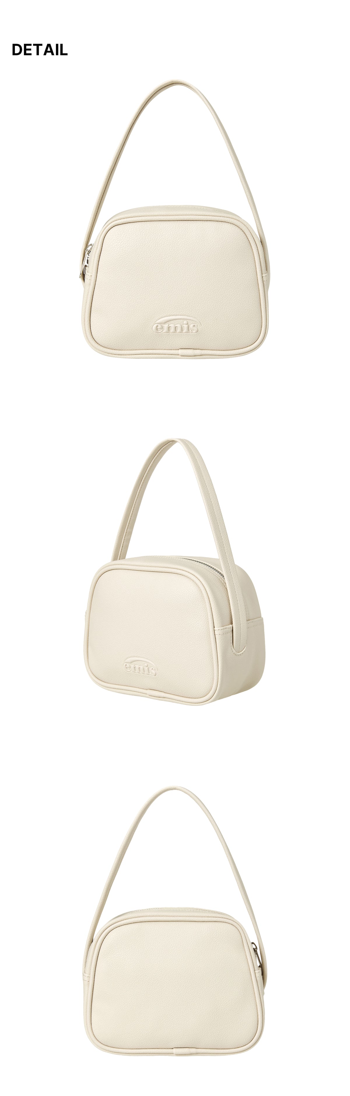 Emis Grain Camera Tote Bag-Cream
