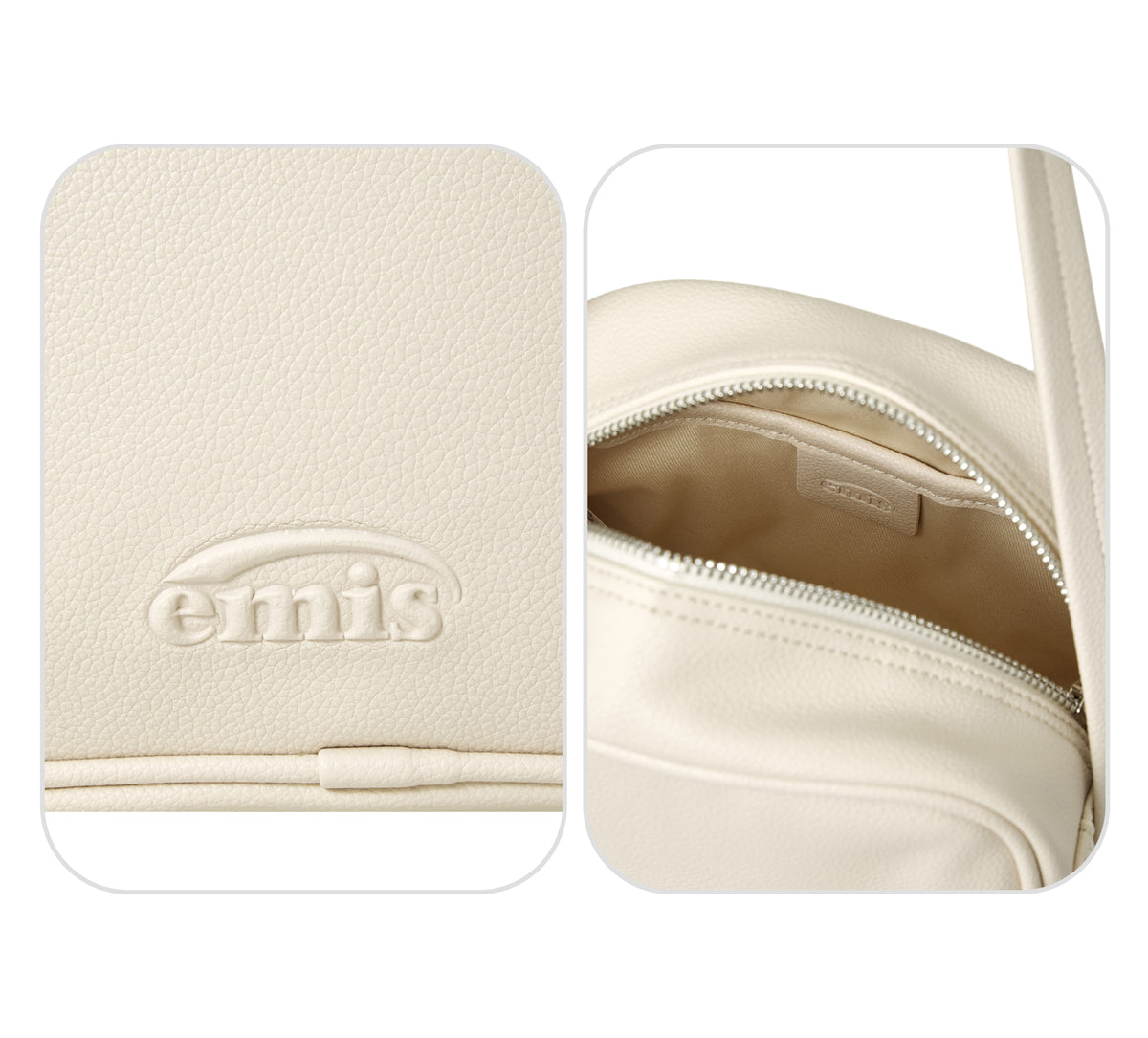 Emis Grain Camera Tote Bag-Cream