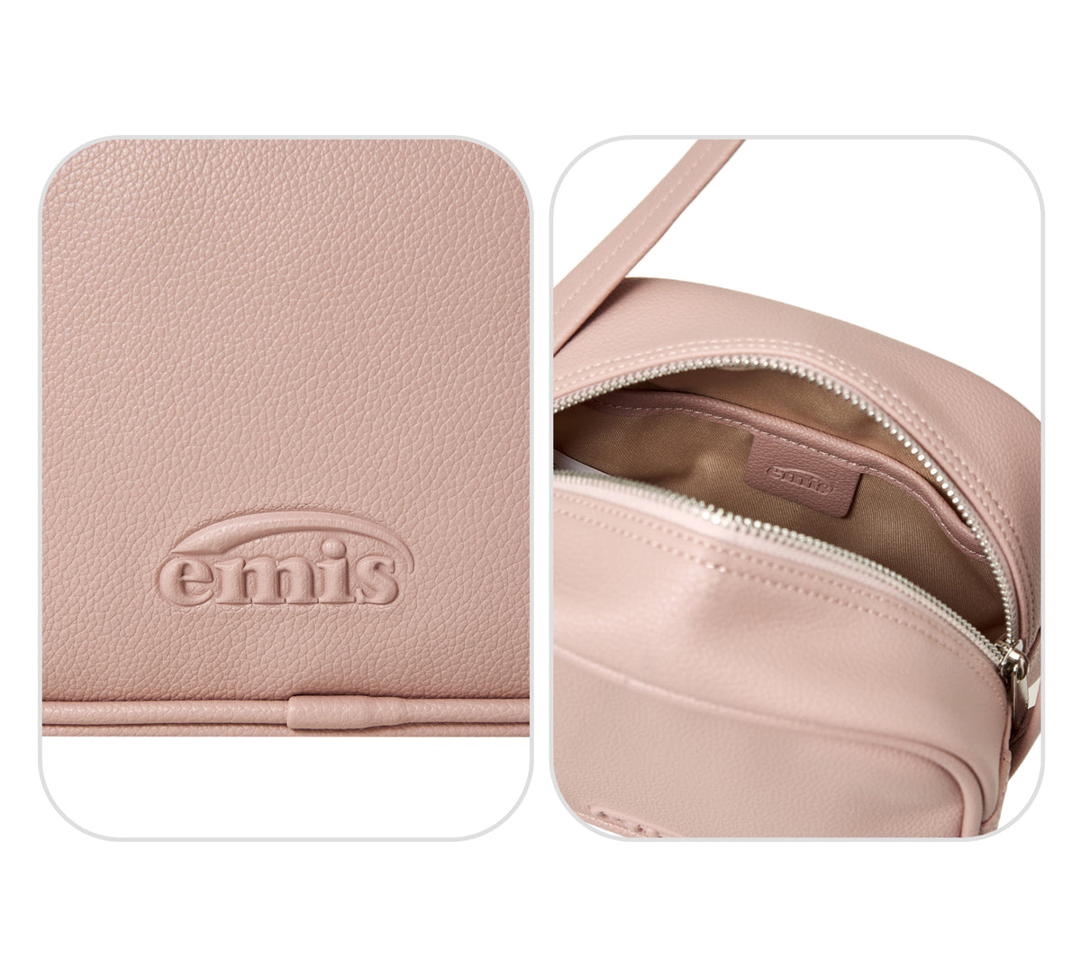 Emis Grain Camera Tote Bag-Pink