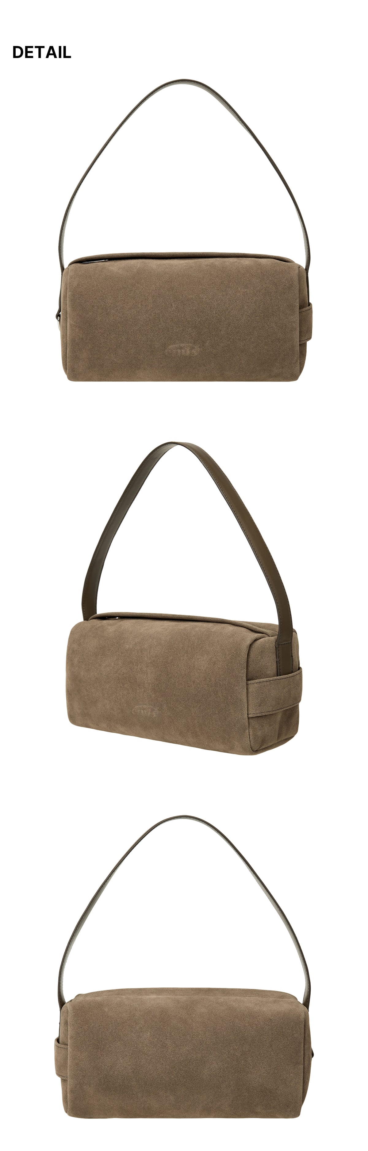 Emis Suede Block Tote Bag-Khaki
